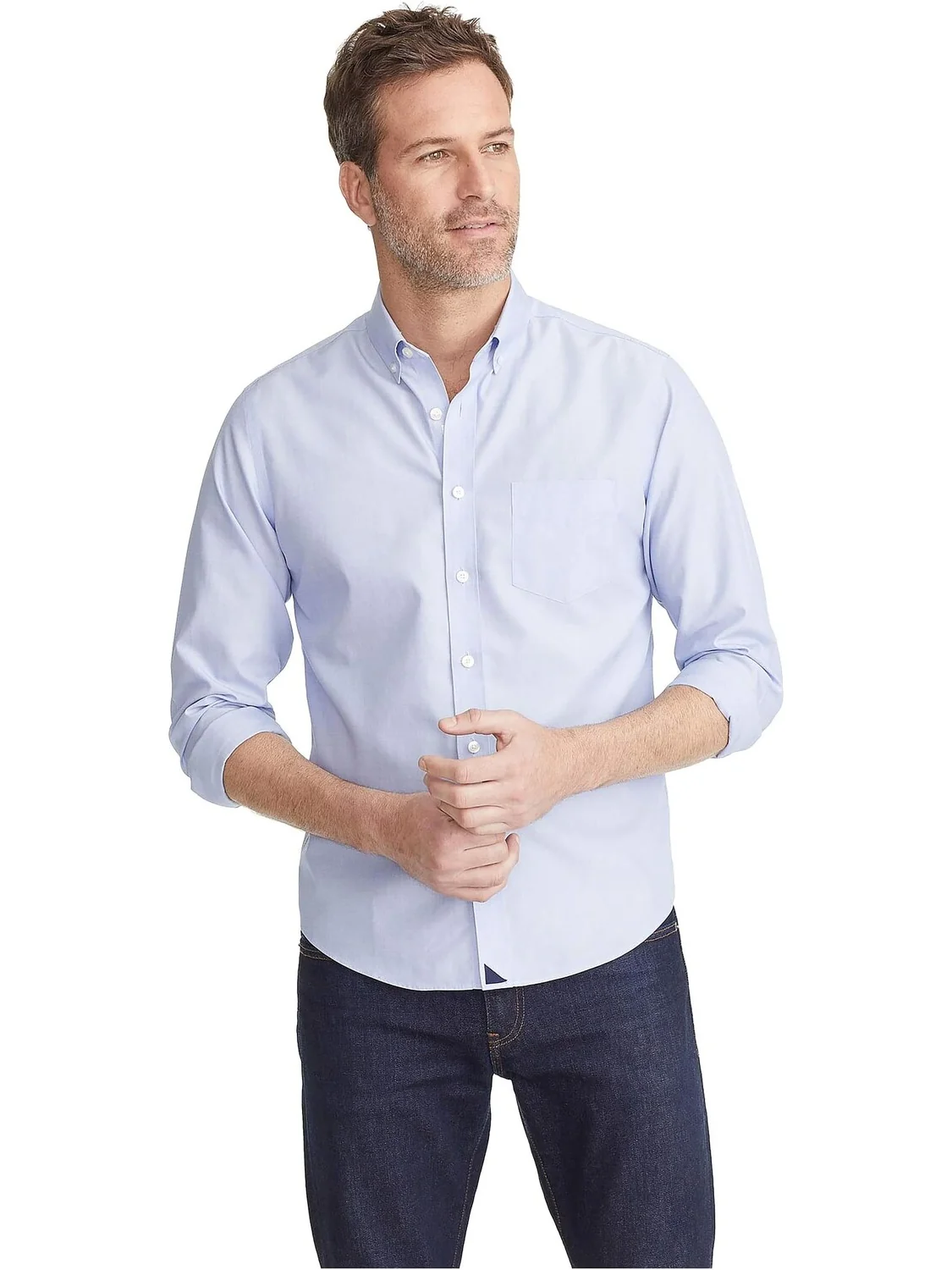 Рубашка Hillside Select - Wrinkle Free UNTUCKit — изображение 2 из 5, синий