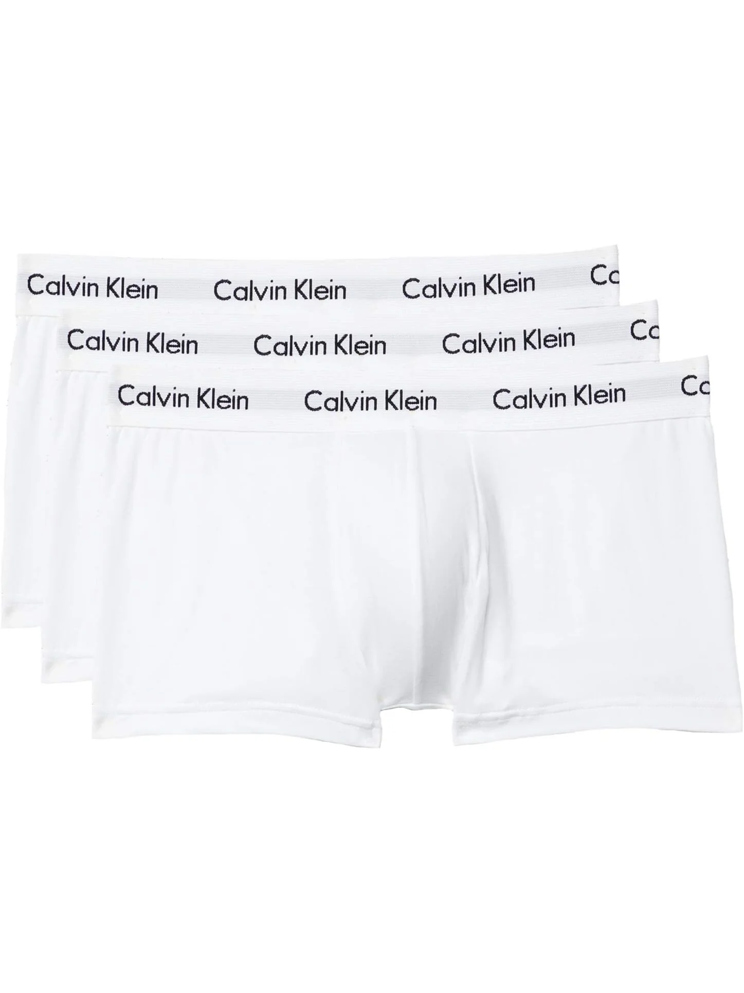 Хлопковые трусы-стрейч с низкой посадкой, 3 шт. Calvin Klein Underwear — изображение 1 из 1, белый
