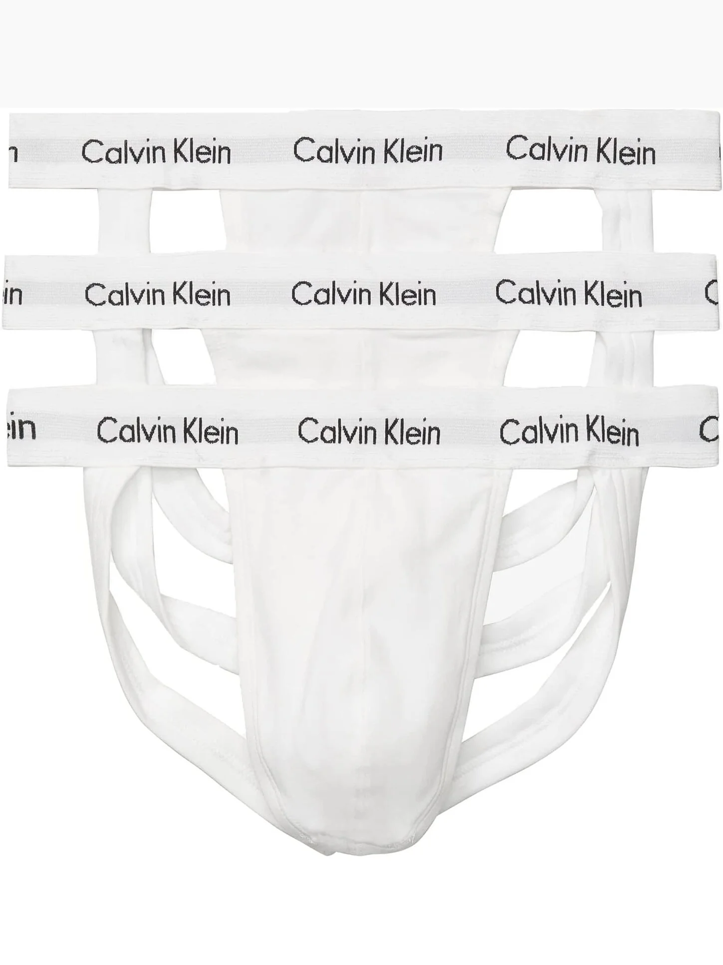 Трусы Cotton Stretch Jock Strap 3-Pack Calvin Klein Underwear — изображение 1 из 1, белый