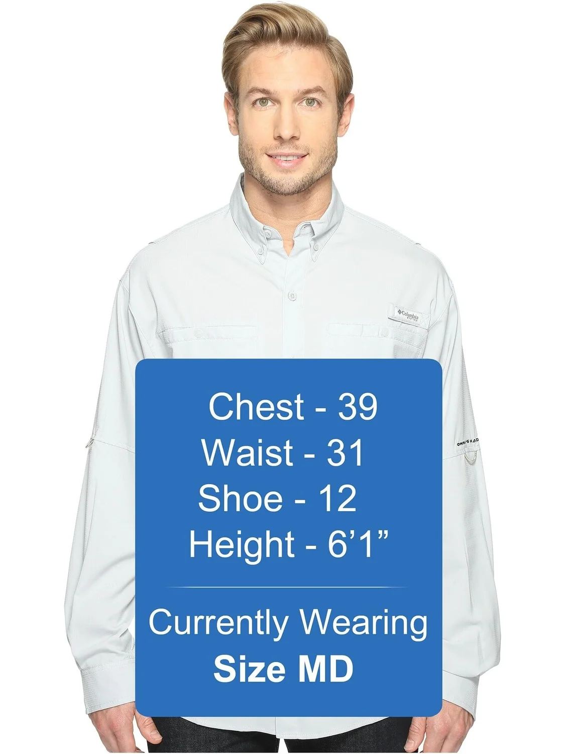 Рубашка Tamiami II L/S Columbia — изображение 7 из 7, серый