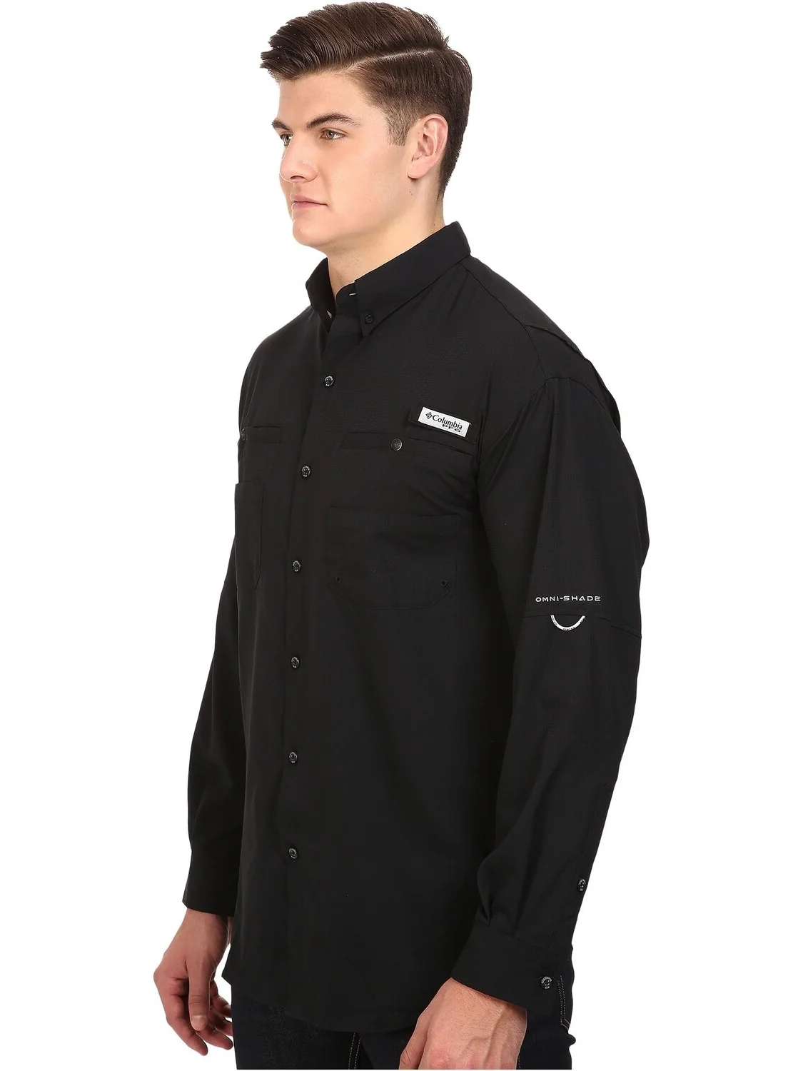 Рубашка Big & Tall Tamiami II L/S Columbia — изображение 2 из 6, черный