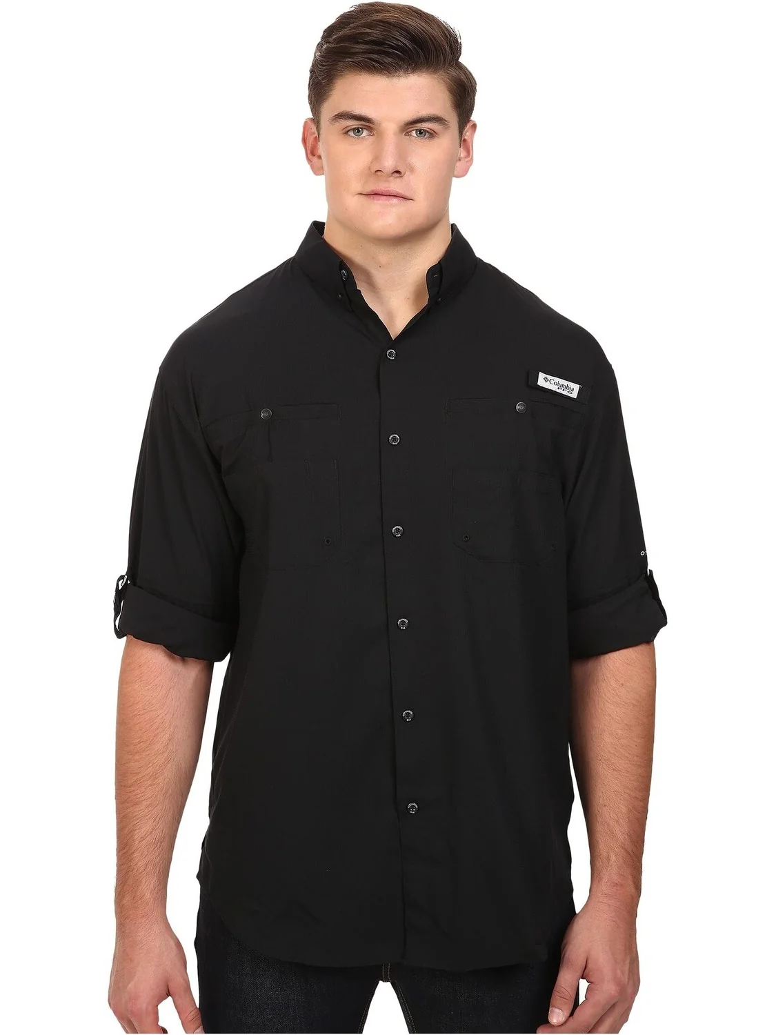 Рубашка Big & Tall Tamiami II L/S Columbia — изображение 5 из 6, черный