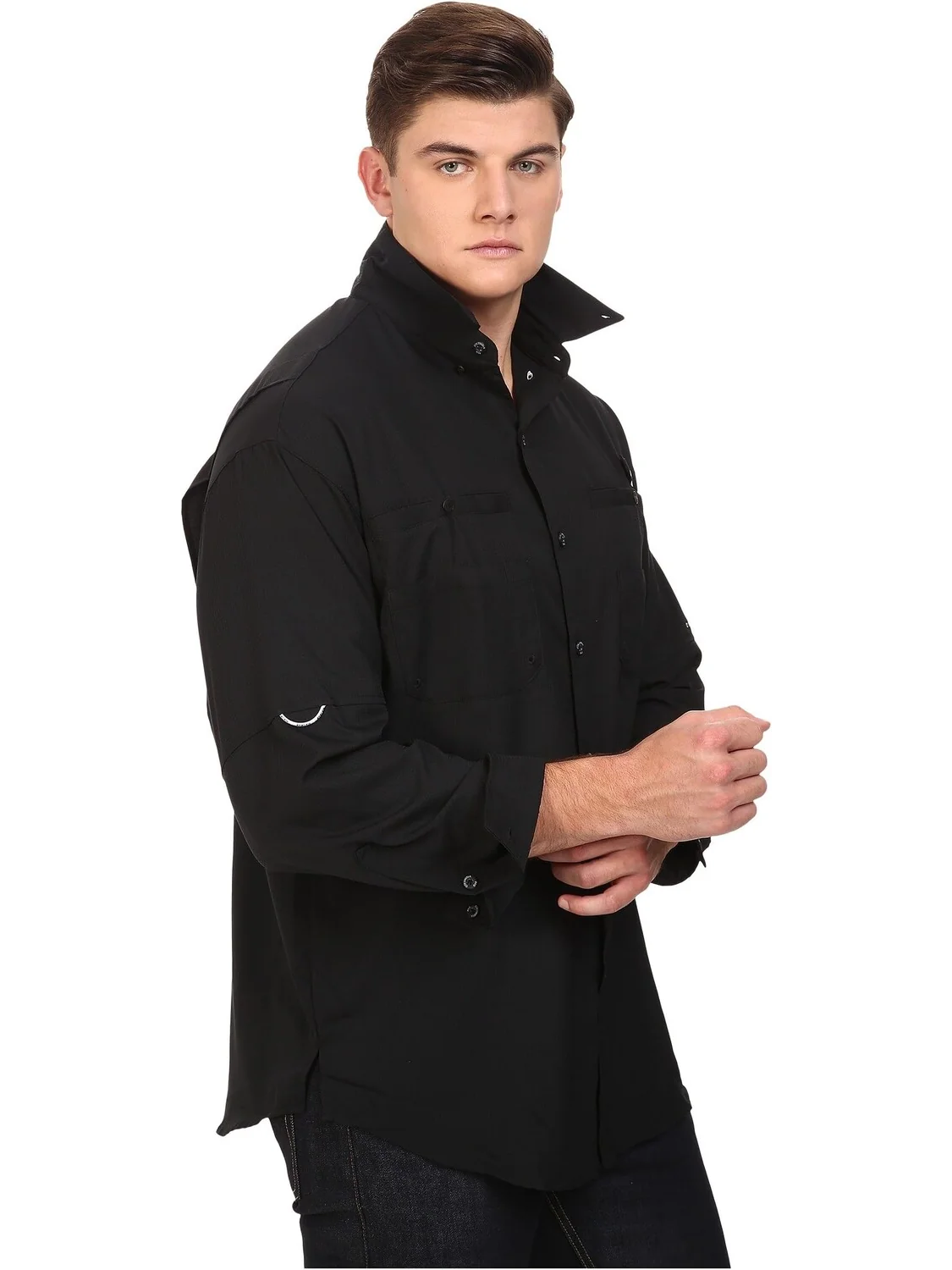 Рубашка Big & Tall Tamiami II L/S Columbia — изображение 6 из 6, черный