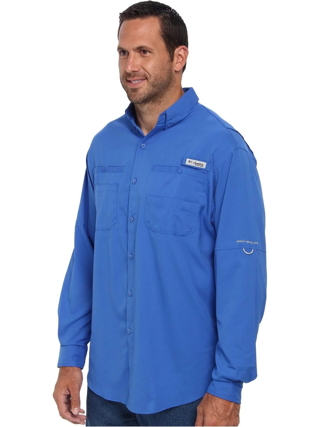 Рубашка Big & Tall Tamiami II L/S Columbia — изображение 2 из 6, синий