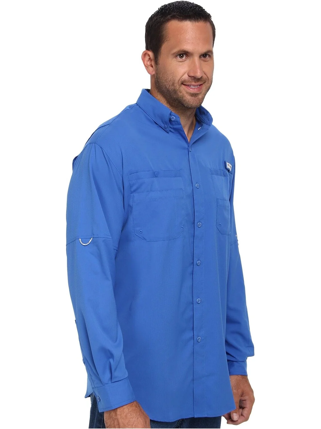 Рубашка Big & Tall Tamiami II L/S Columbia — изображение 4 из 6, синий