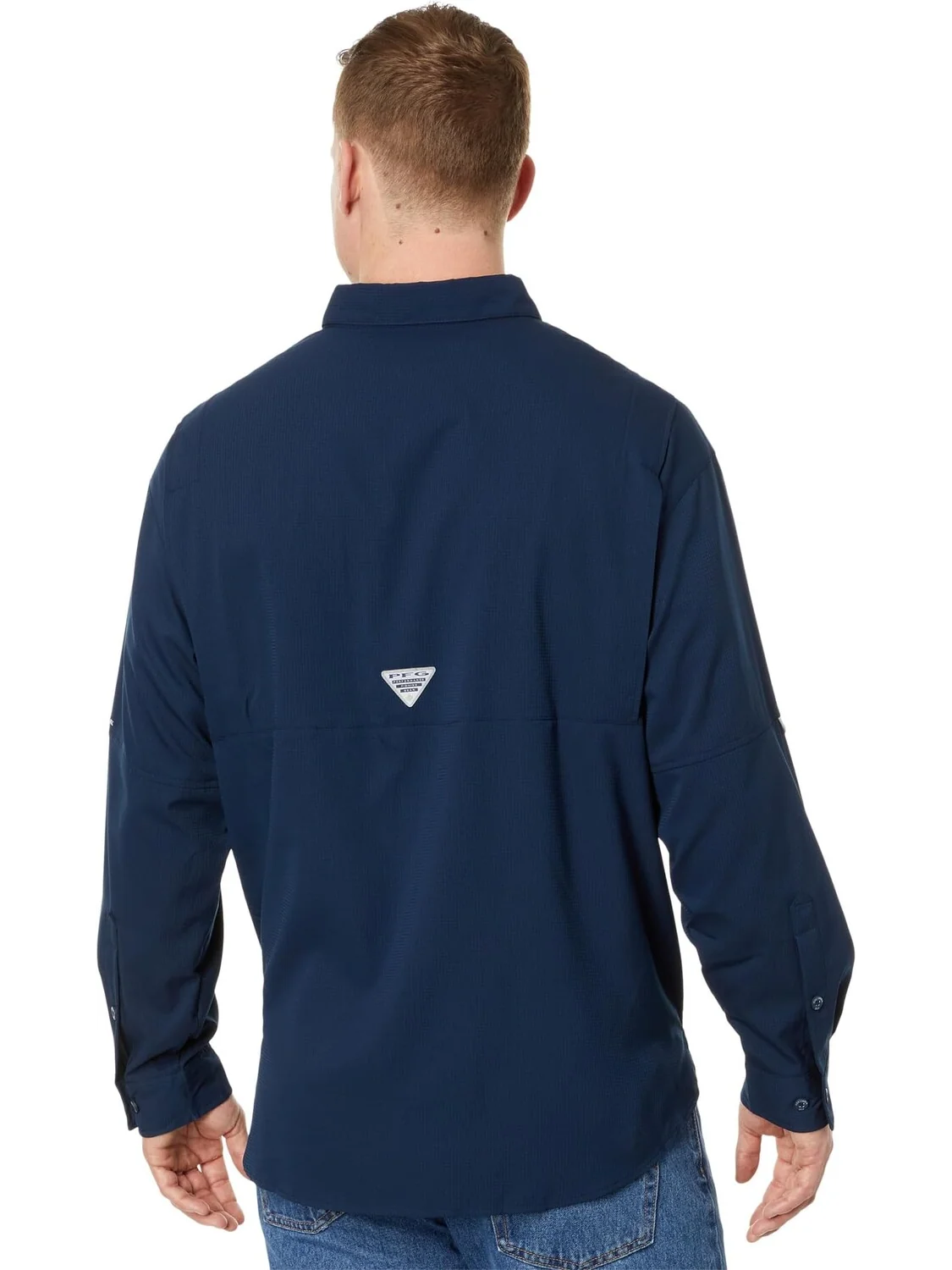 Рубашка Big & Tall Tamiami II L/S Columbia — изображение 2 из 4, темно-синий
