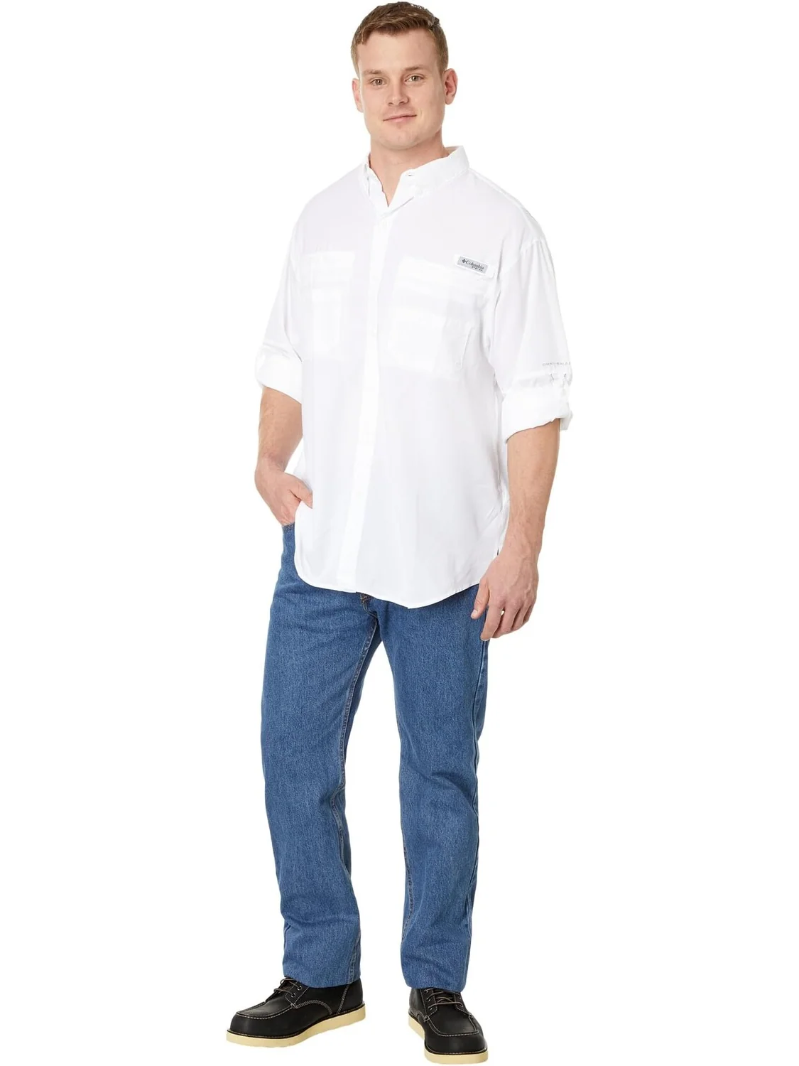 Рубашка Big & Tall Tamiami II L/S Columbia — изображение 4 из 4, белый