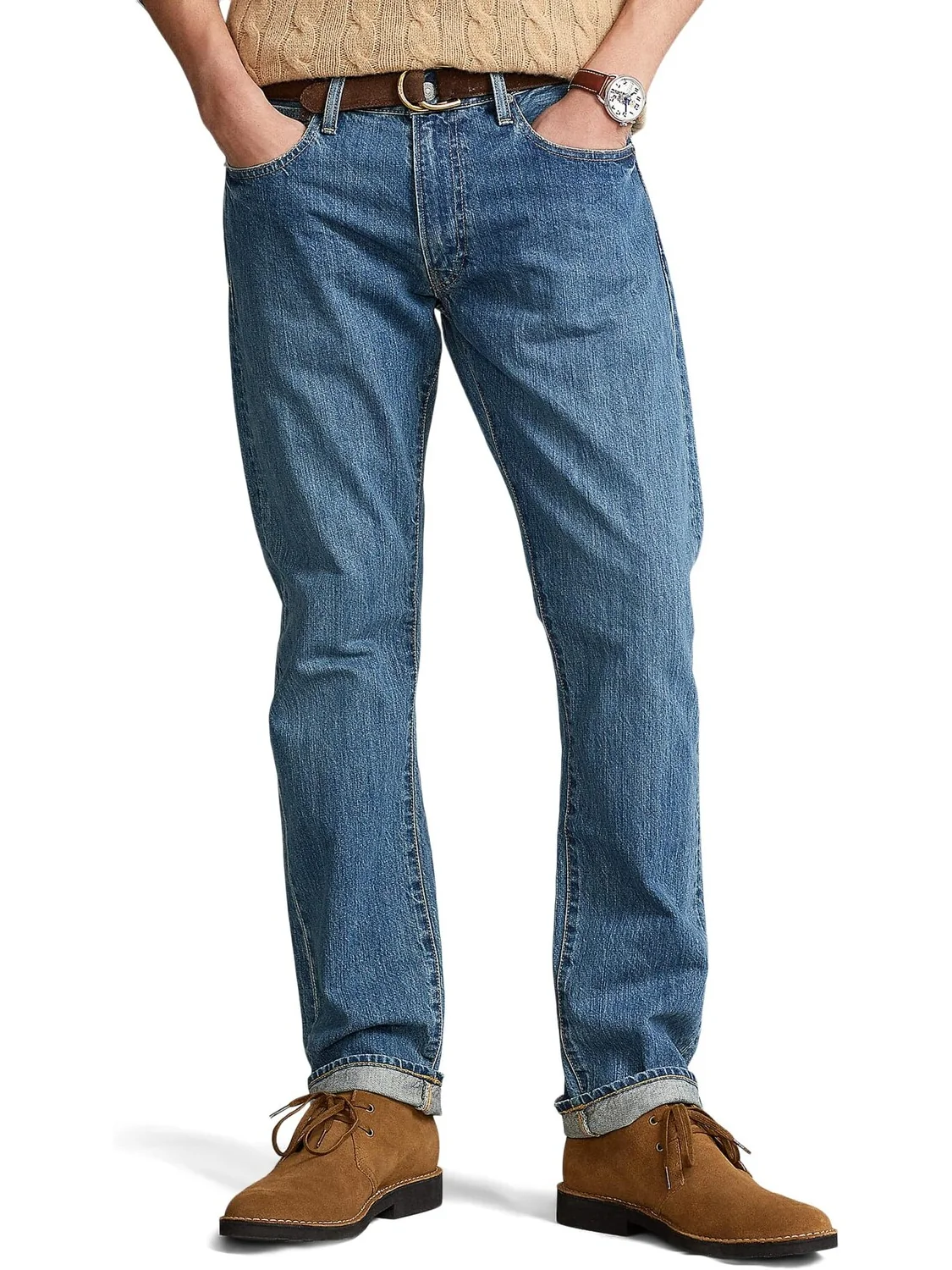 Джинсы Varick Slim Straight Jeans Polo Ralph Lauren, цвет Stanton Medium — мульти