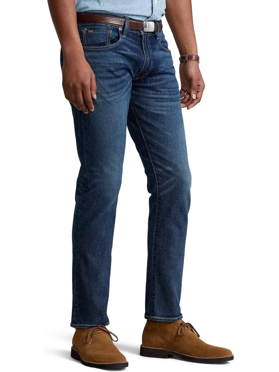 Джинсы Varick Slim Straight Jeans Polo Ralph Lauren, цвет Rockford Medium — мульти