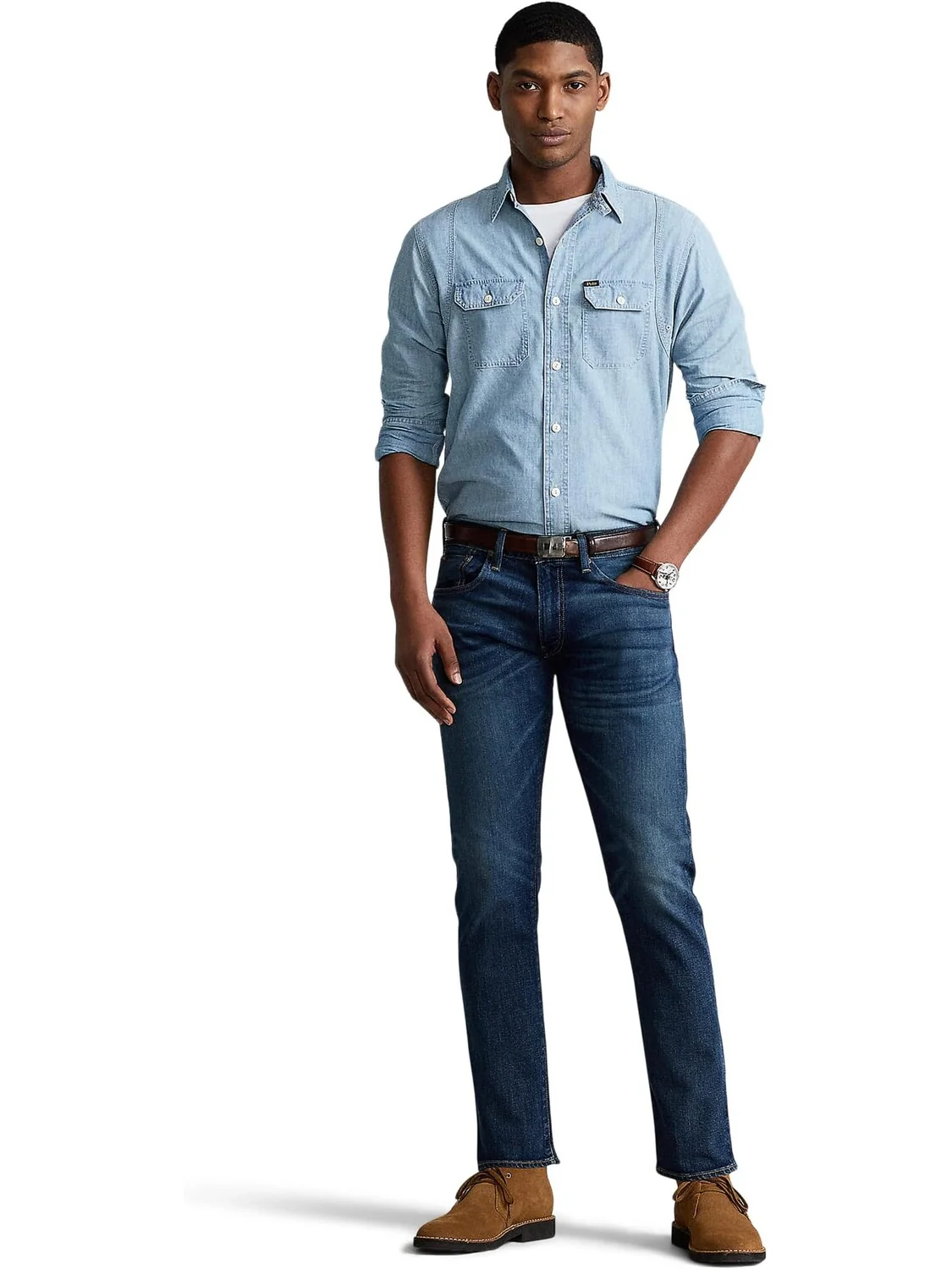 Джинсы Varick Slim Straight Jeans Polo Ralph Lauren, цвет Rockford Medium — изображение 5 из 5
