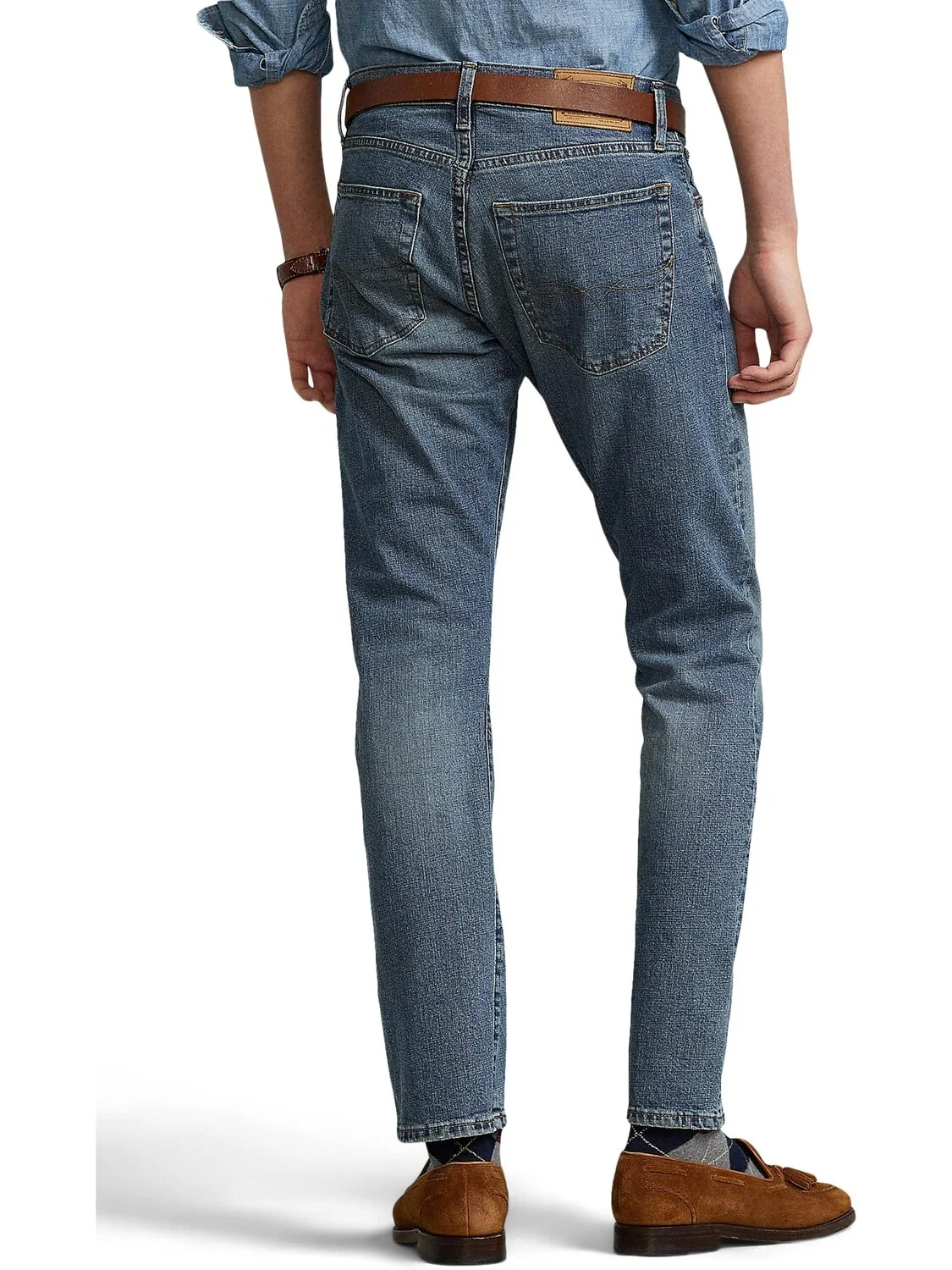 Джинсы Varick Slim Straight Jeans Polo Ralph Lauren — изображение 2 из 5, белый