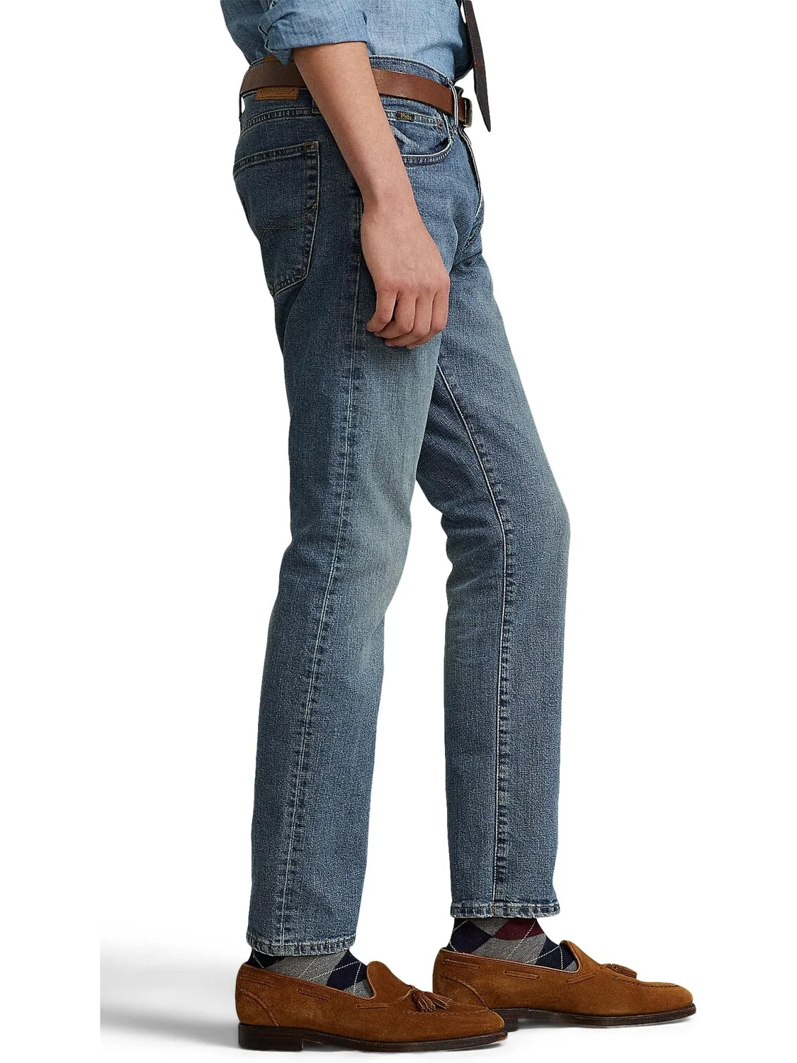 Джинсы Varick Slim Straight Jeans Polo Ralph Lauren — изображение 3 из 5, белый