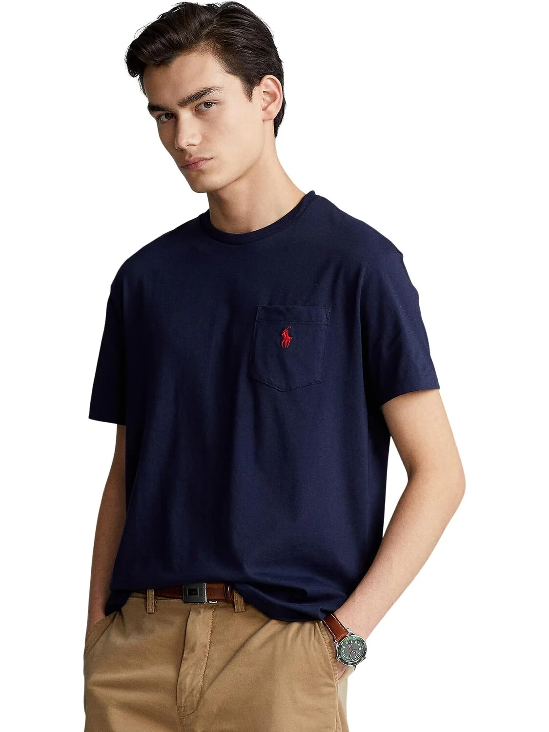 Классическая футболка с карманами Polo Ralph Lauren — изображение 1 из 4, чернильный