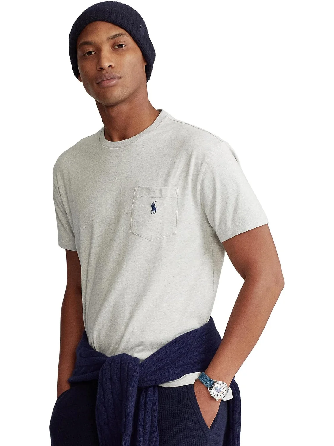 Классическая футболка с карманами Polo Ralph Lauren — изображение 1 из 4, серый