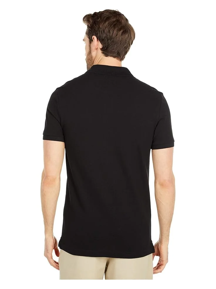 Поло Lacoste Slim Fit Pique, мужское, облегающий крой — изображение 3 из 3, черный