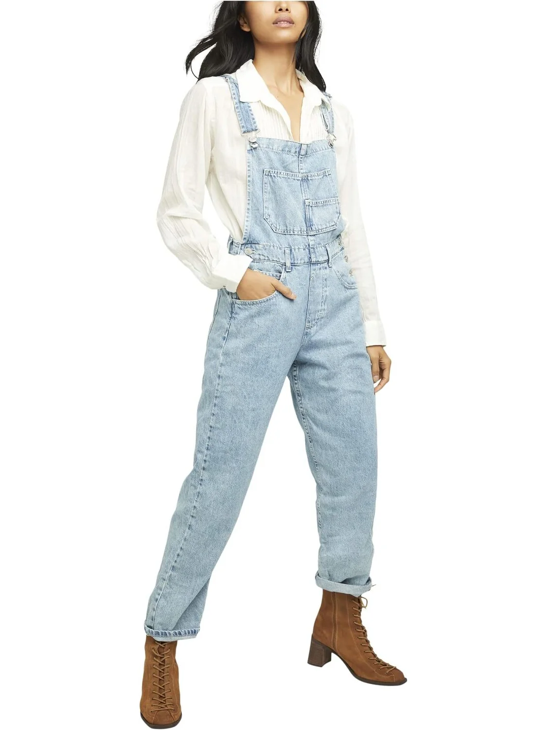 Джинсовый комбинезон We The Free Ziggy Free People — изображение 4 из 4, синий