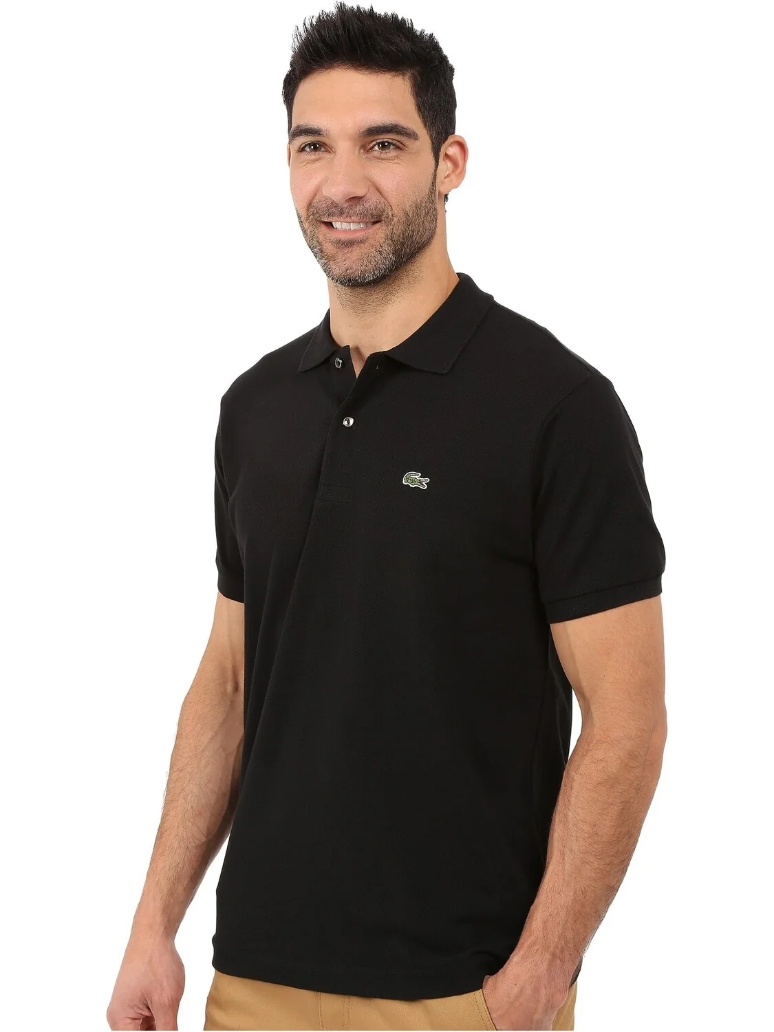 Рубашка-поло L1212 Classic Pique Polo Shirt Lacoste — изображение 2 из 5, темно-синий