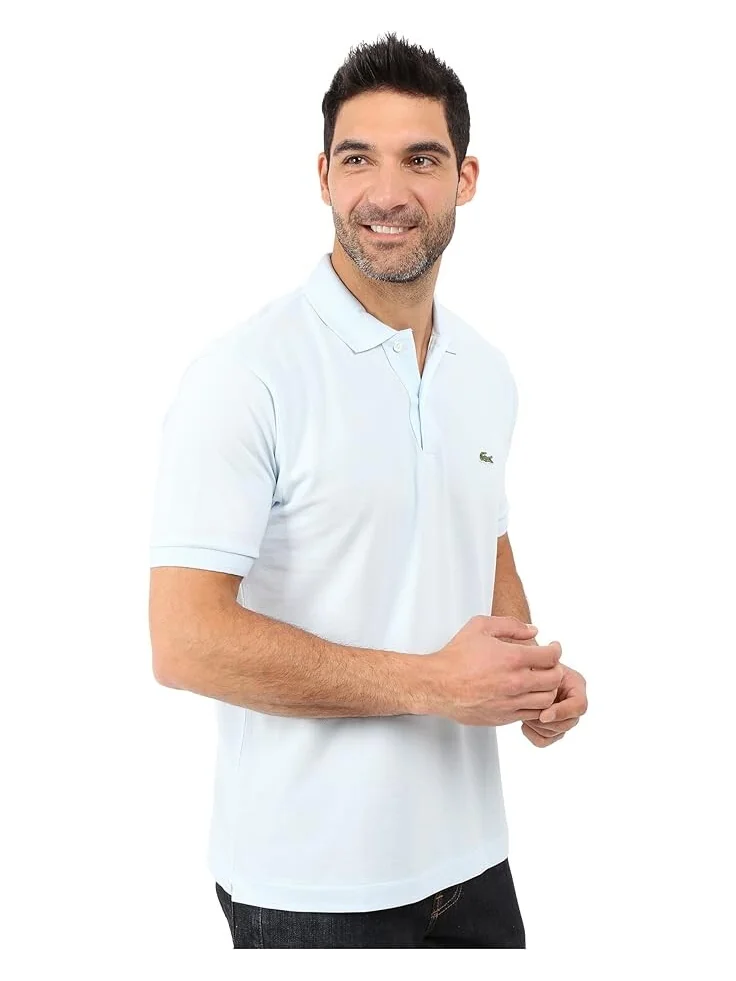 Рубашка поло Lacoste L1212 Classic Pique Shirt, классическая — изображение 4 из 4, светлый синий