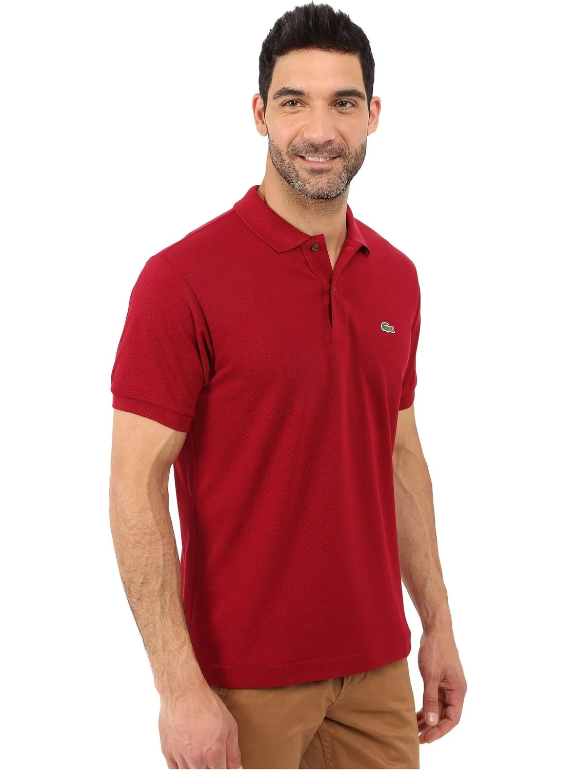 Рубашка-поло L1212 Classic Pique Polo Shirt Lacoste — изображение 4 из 4, бордо