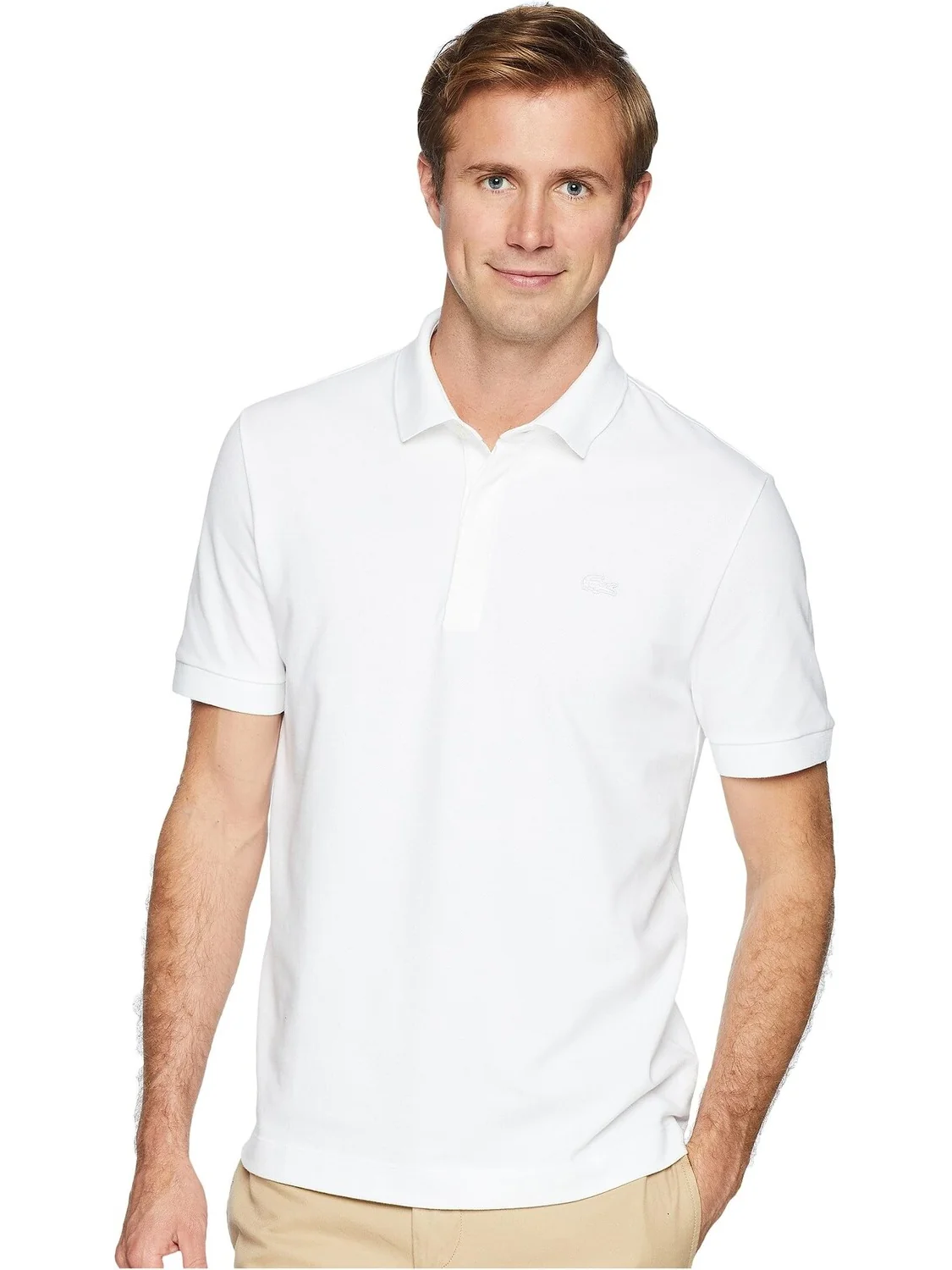 Рубашка-поло Short Sleeve Solid Stretch Pique Regular Lacoste