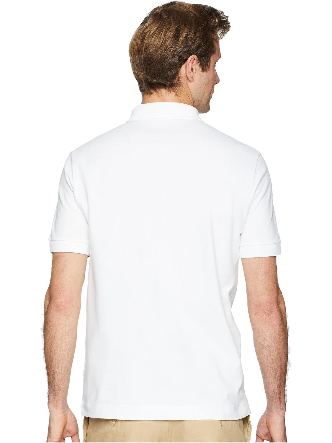 Рубашка-поло Short Sleeve Solid Stretch Pique Regular Lacoste — изображение 3 из 4, белый