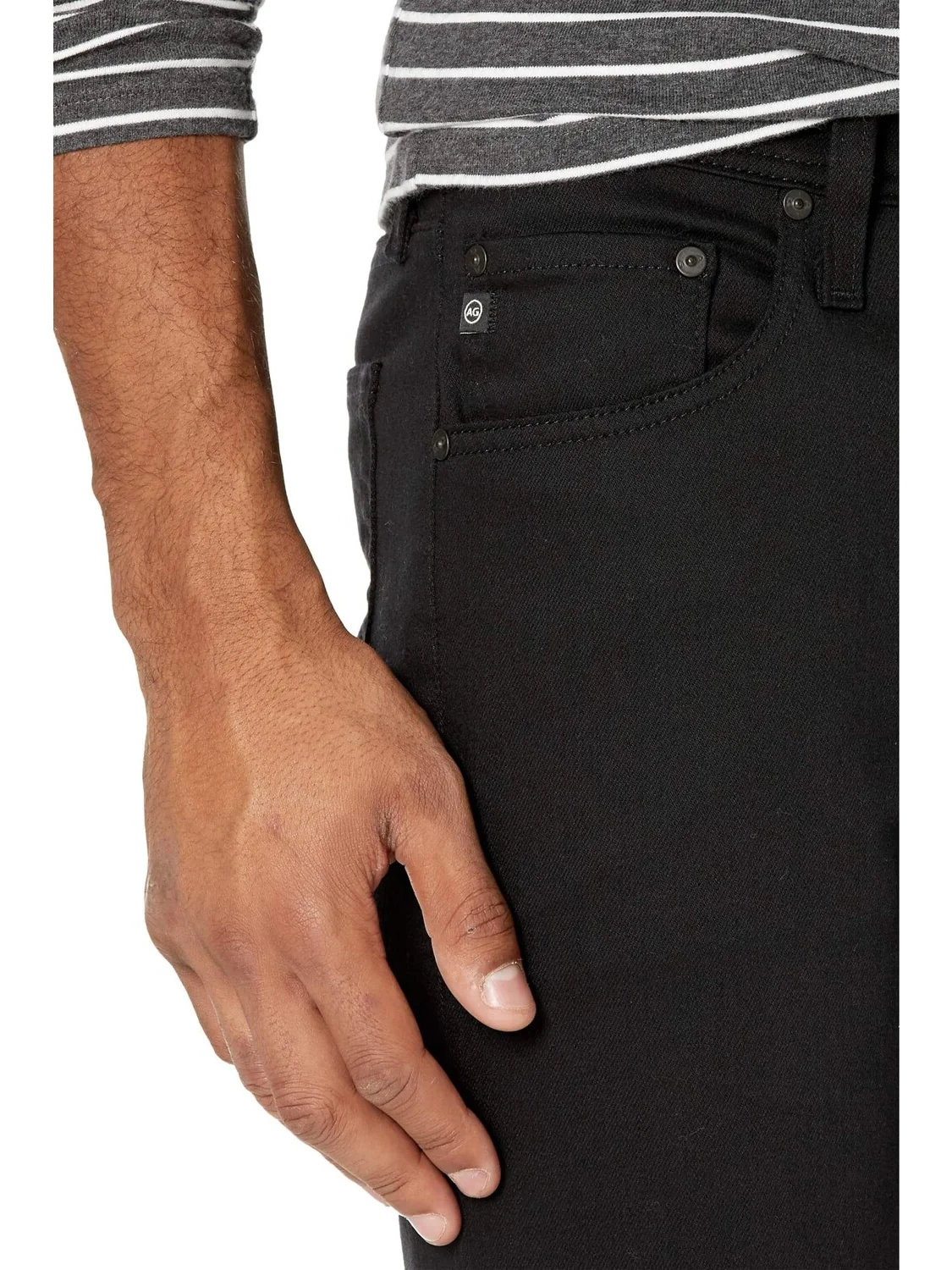 Джинсы Tellis Modern Slim Leg Jeans in Fathom AG Jeans — изображение 3 из 4, серый