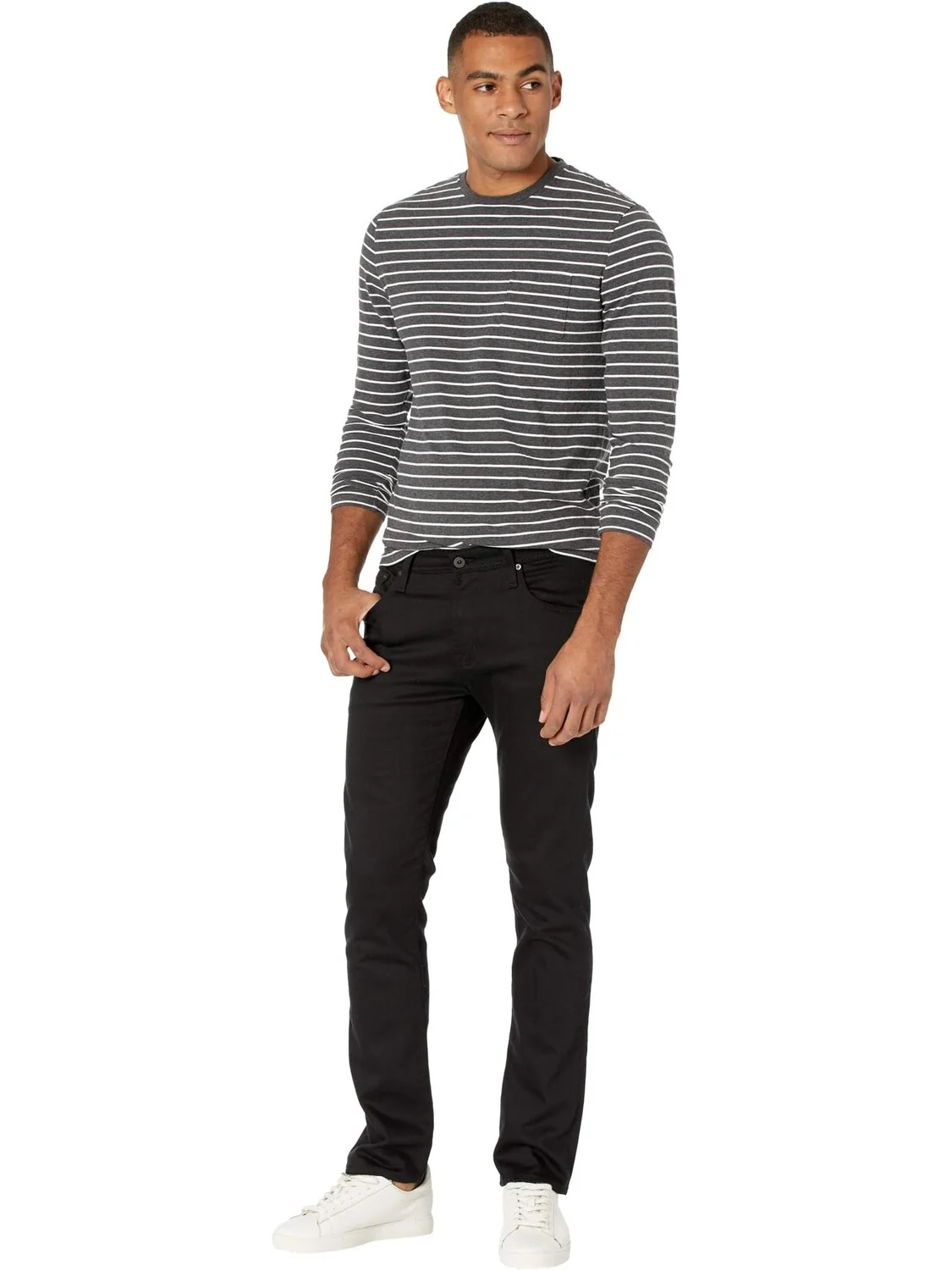 Джинсы Tellis Modern Slim Leg Jeans in Fathom AG Jeans — изображение 4 из 4, серый