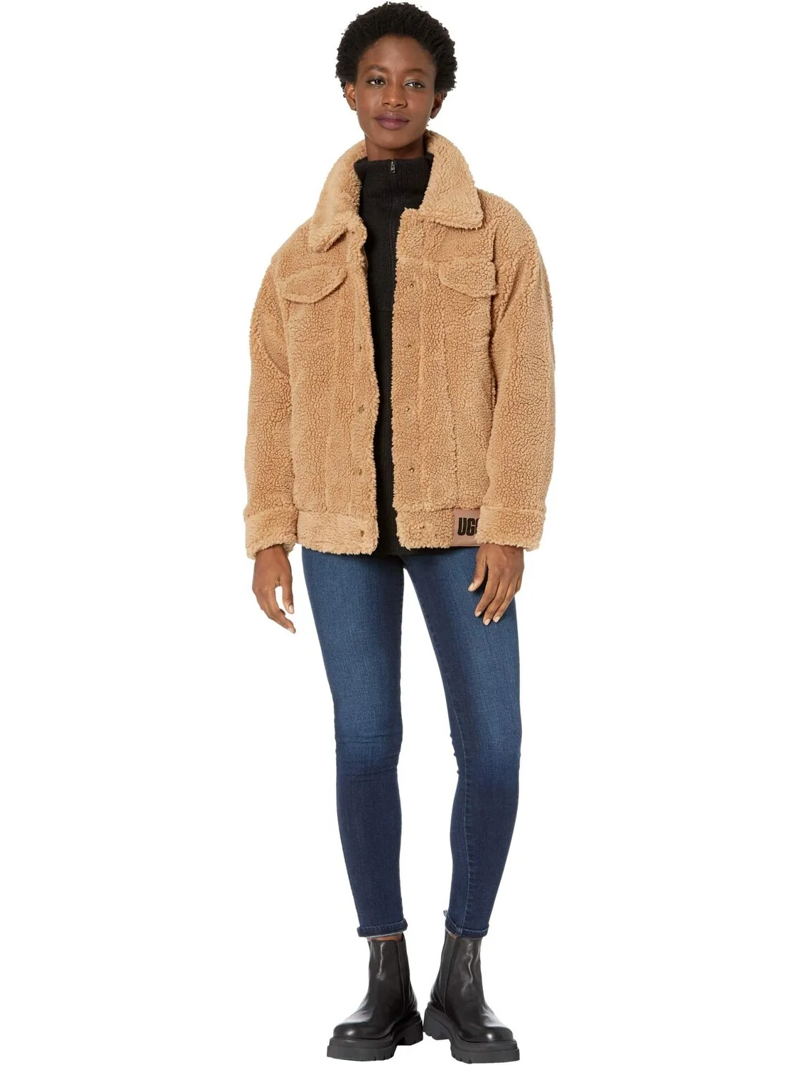Куртка Frankie Sherpa Trucker UGG — изображение 4 из 4, верблюжий