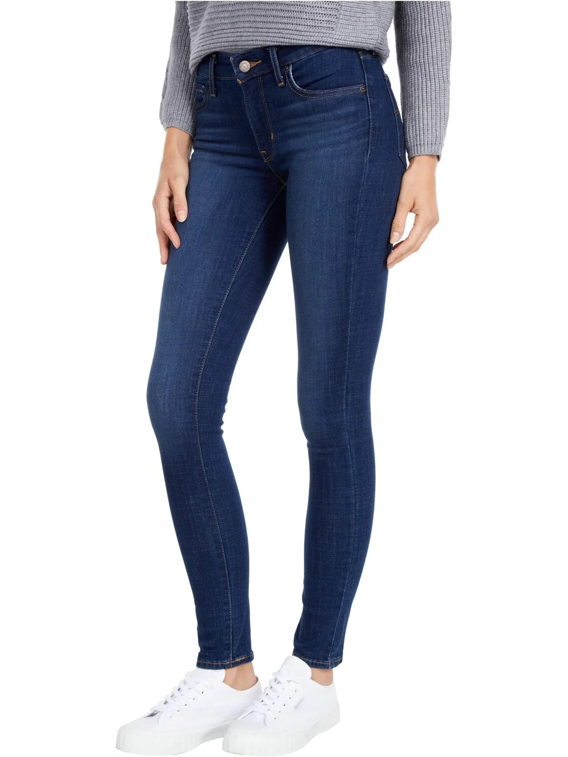 Женские джинсы Levi's 711 Skinny — изображение 2 из 4, темно-синий