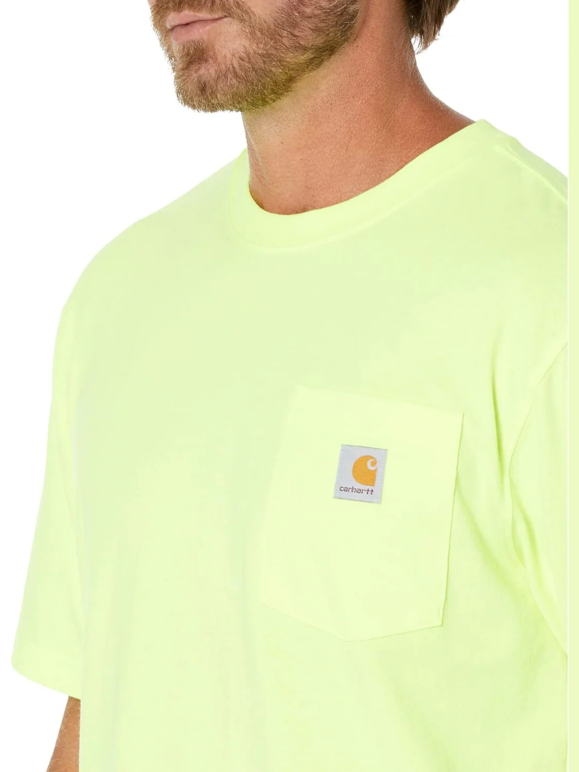 Футболка Carhartt с карманами — изображение 3 из 4, лаймовый