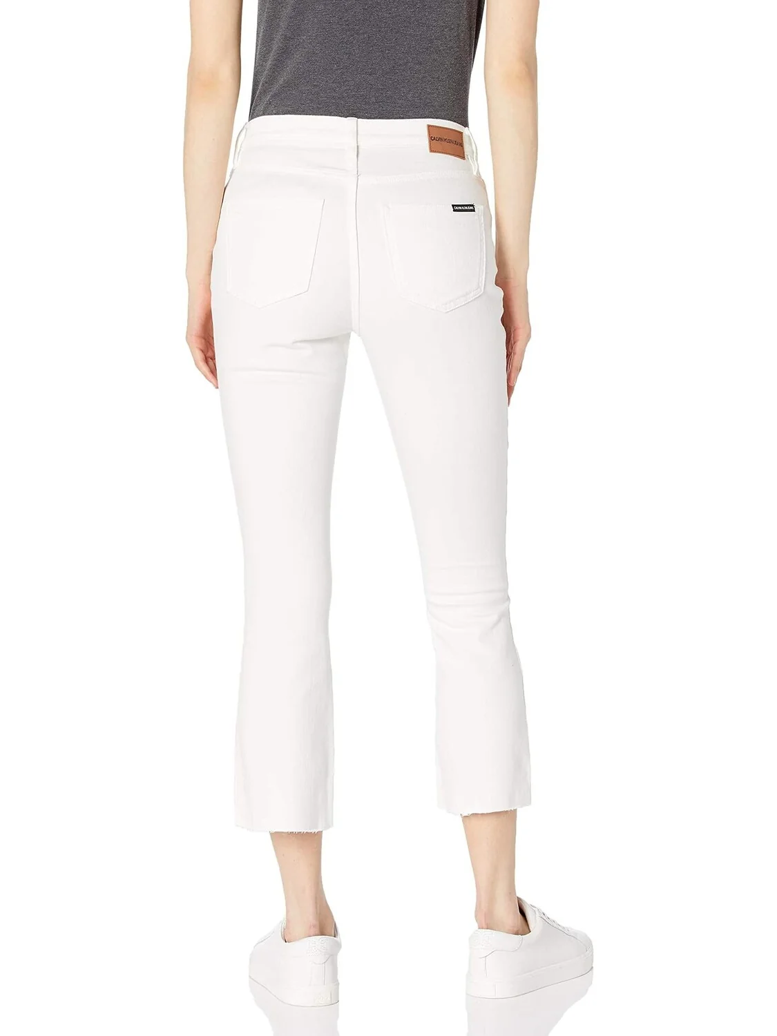 Джинсы Women's Mid Rise Skinny Boyfriend Destructed Jean Calvin Klein — изображение 2 из 2, белый