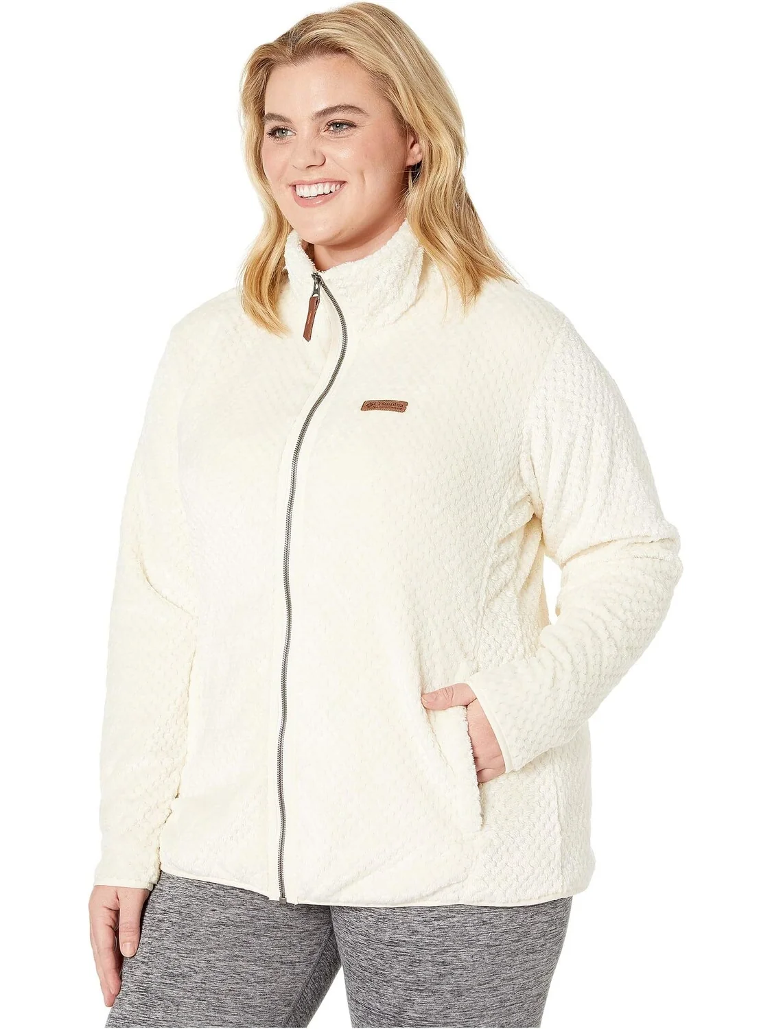 Куртка Plus Size Fire Side II Sherpa Full Zip Columbia — изображение 2 из 5, мел