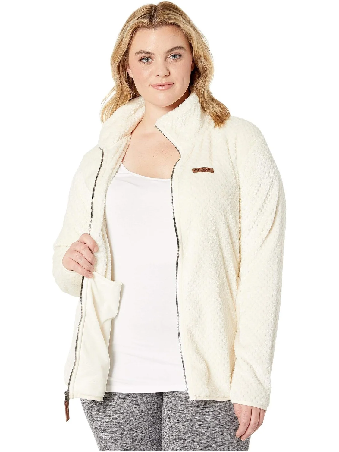 Куртка Plus Size Fire Side II Sherpa Full Zip Columbia — изображение 5 из 5, мел