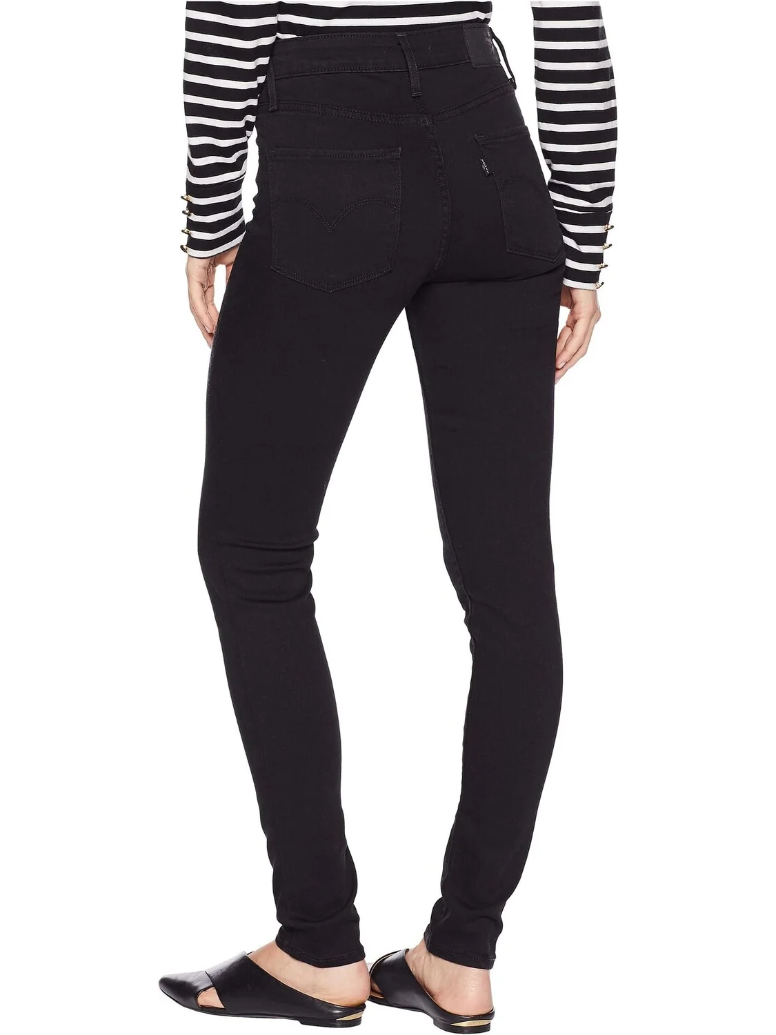 Женские джинсы Levi's Womens 721 High Rise Skinny — изображение 3 из 4, черный