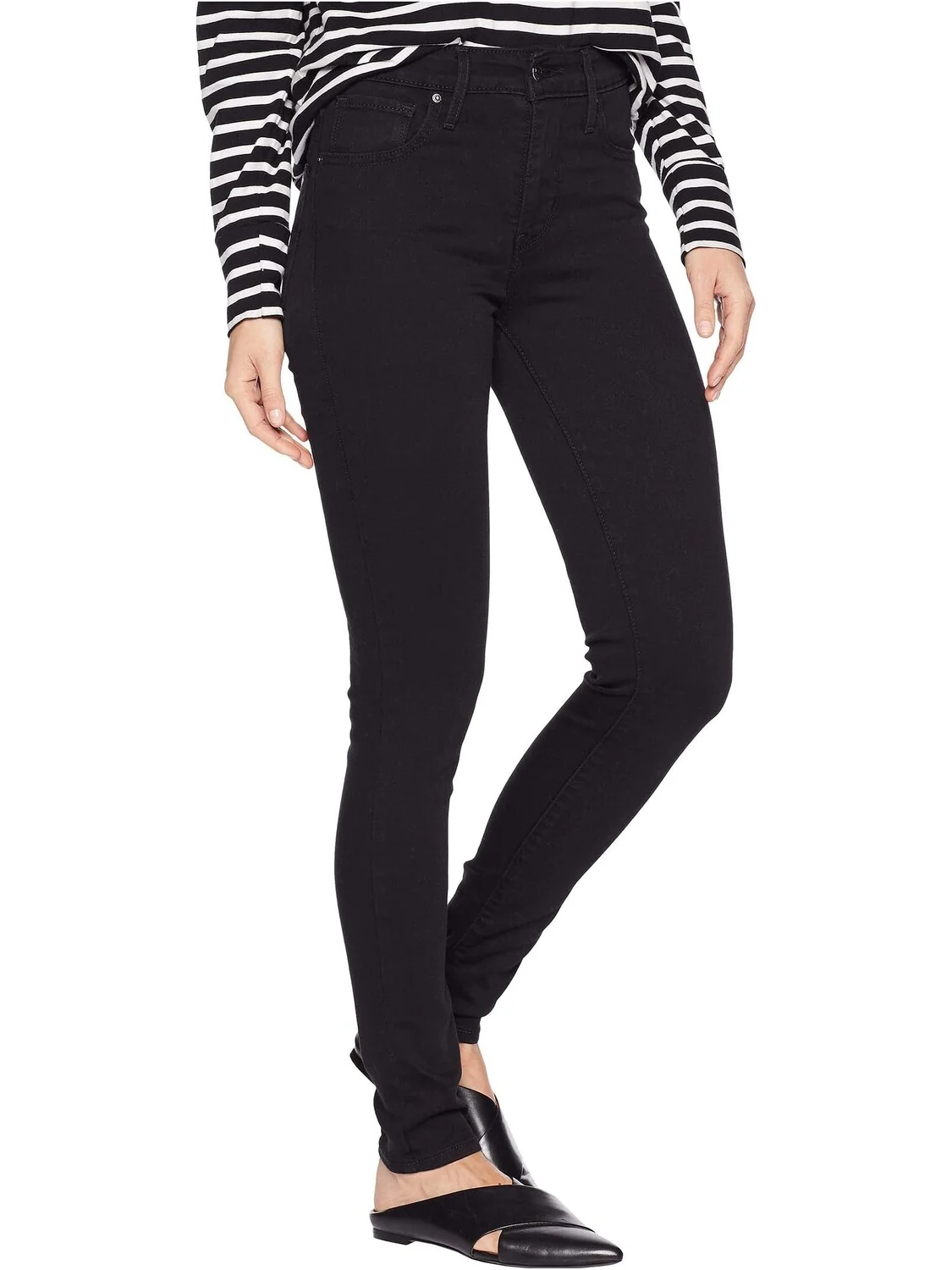 Женские джинсы Levi's Womens 721 High Rise Skinny — изображение 4 из 4, черный