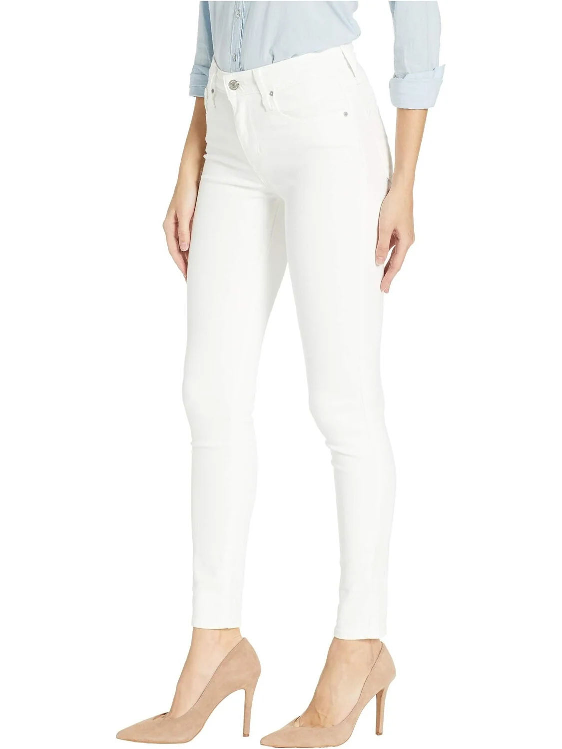 Женские джинсы Levi's Womens 721 High Rise Skinny — изображение 2 из 4, белый