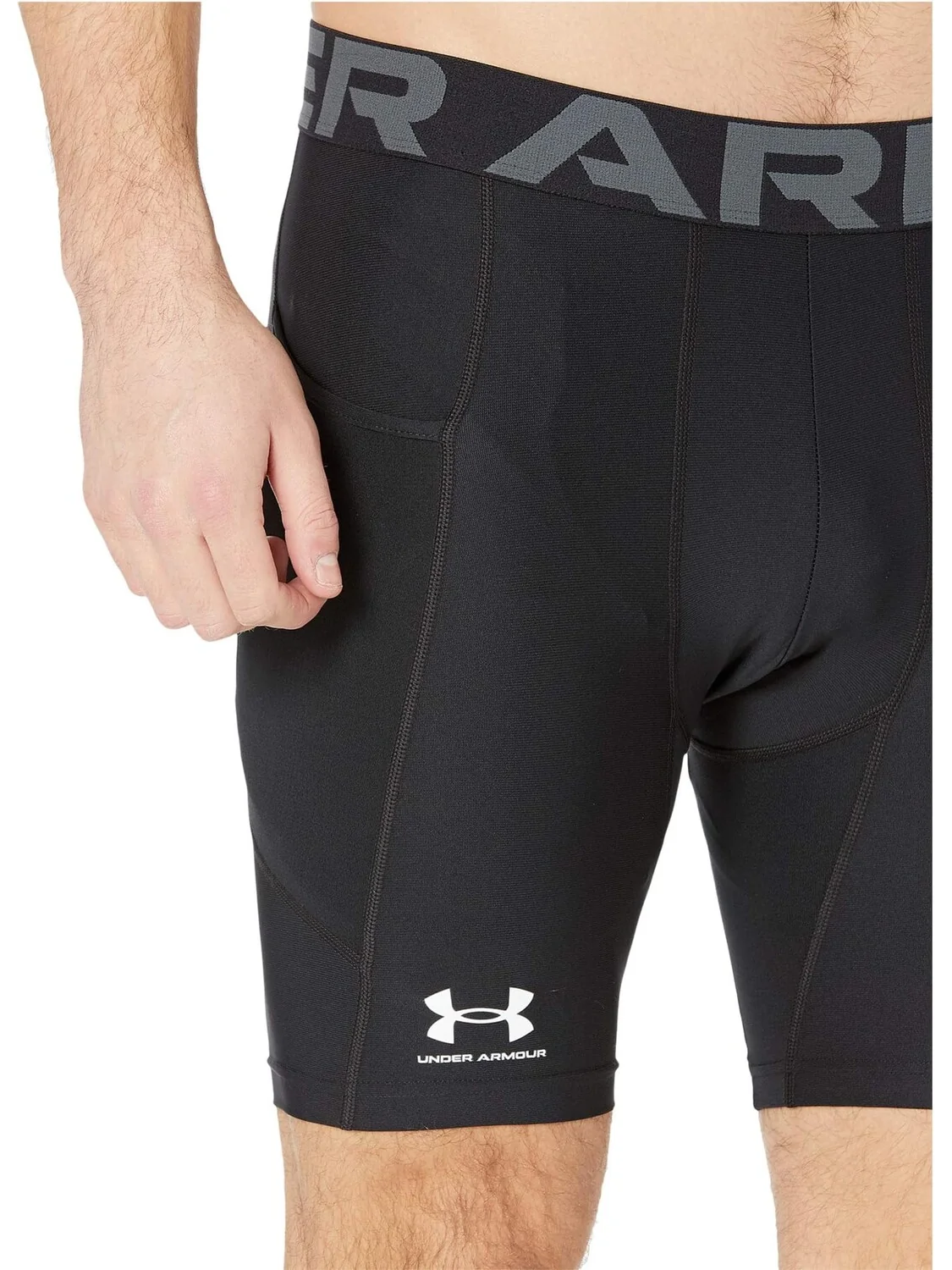 Шорты с бронёй Heatgear Under Armour — изображение 3 из 3, черный/серый