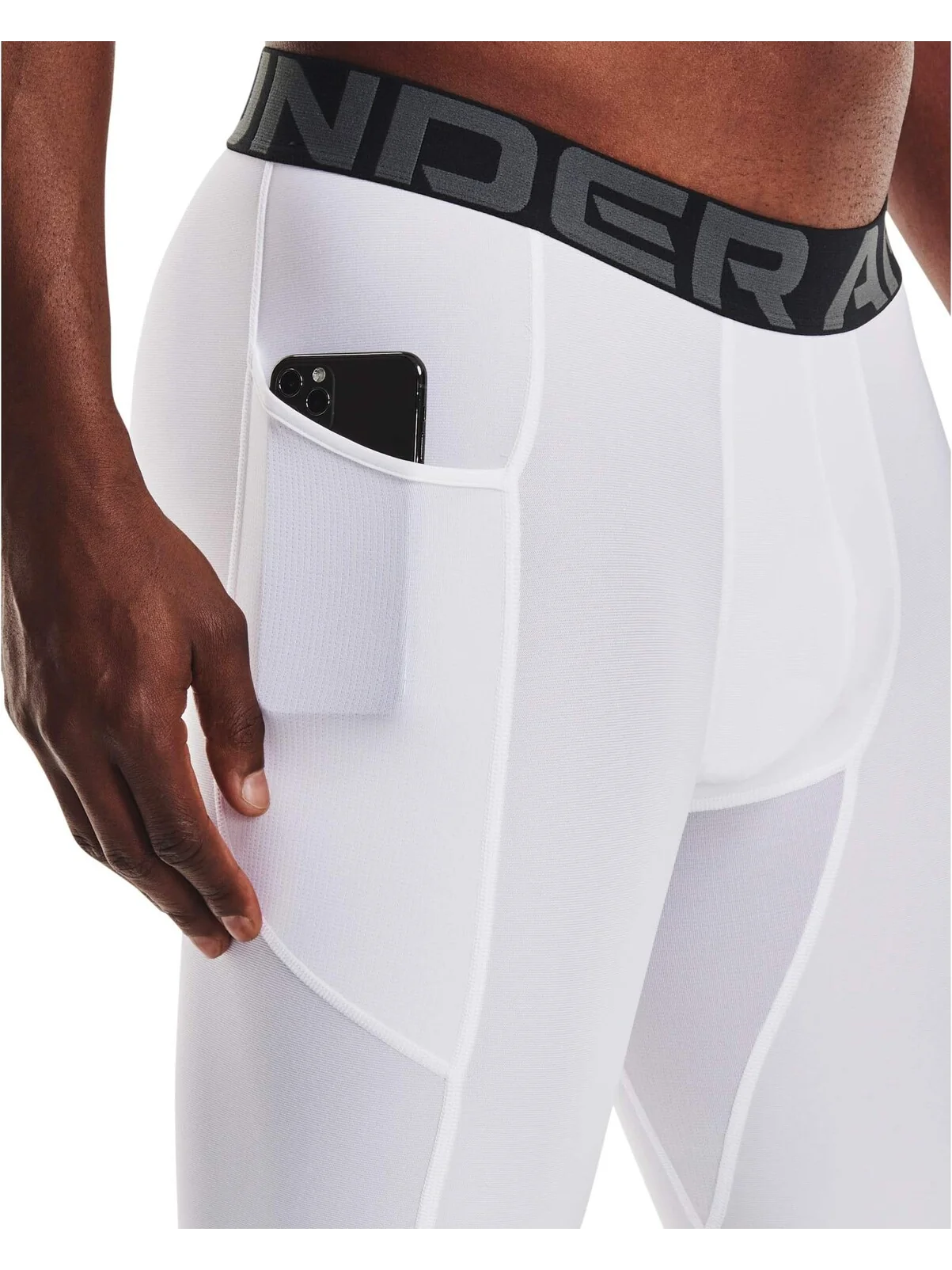 Длинные шорты Heatgear Armor Under Armour — изображение 3 из 4, белый/черный