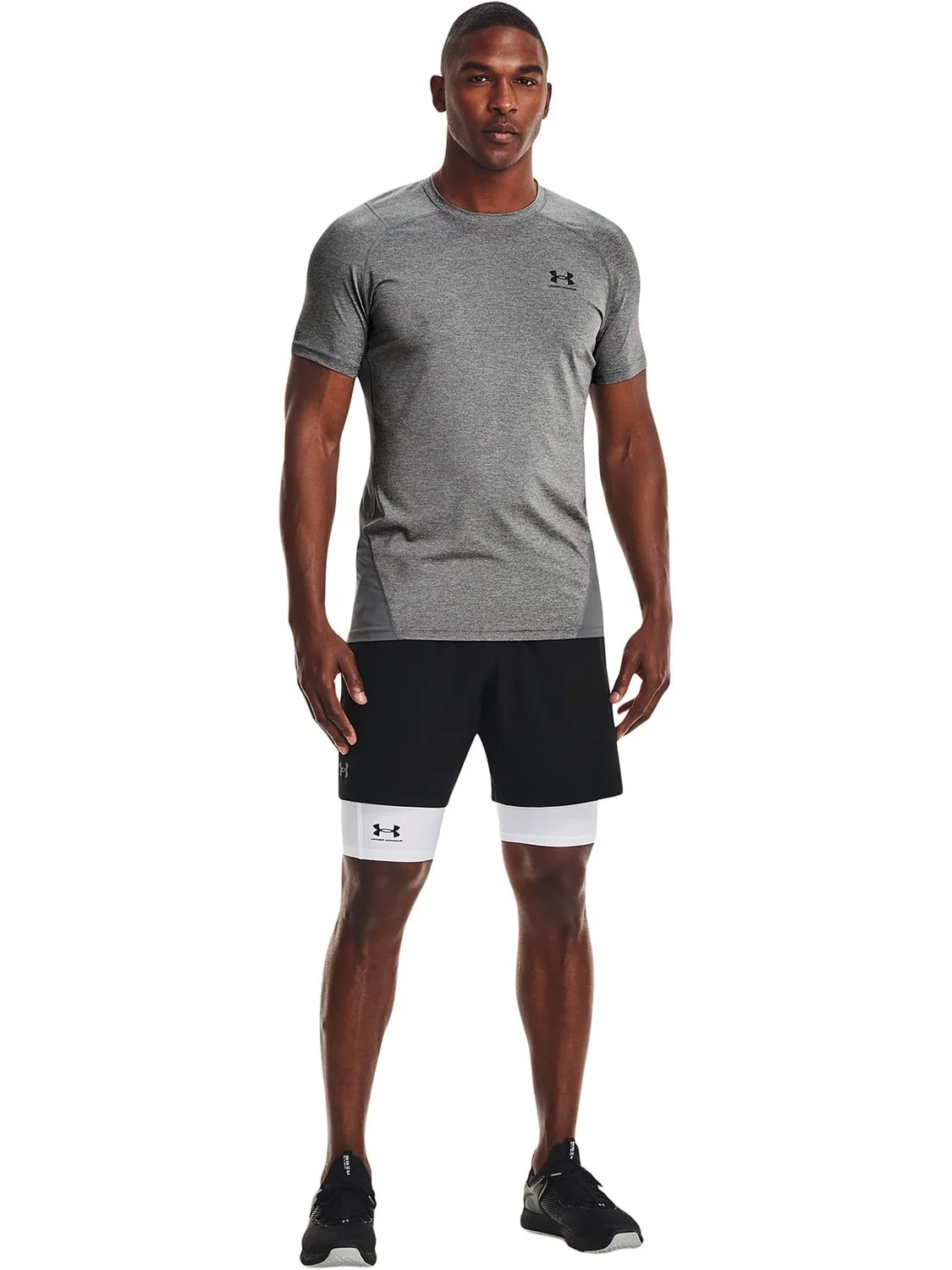 Длинные шорты Heatgear Armor Under Armour — изображение 4 из 4, белый/черный