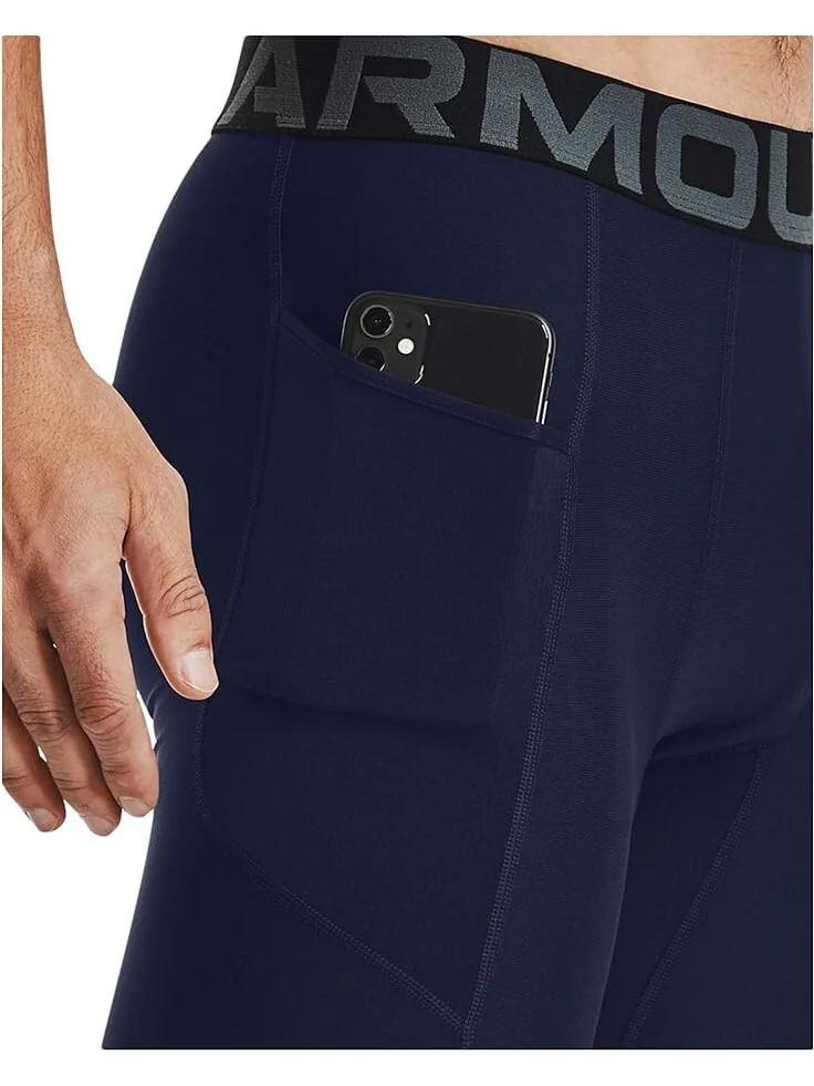 Шорты Under Armour Heatgear Armour Long Shorts — изображение 3 из 3, темно-синий/белый