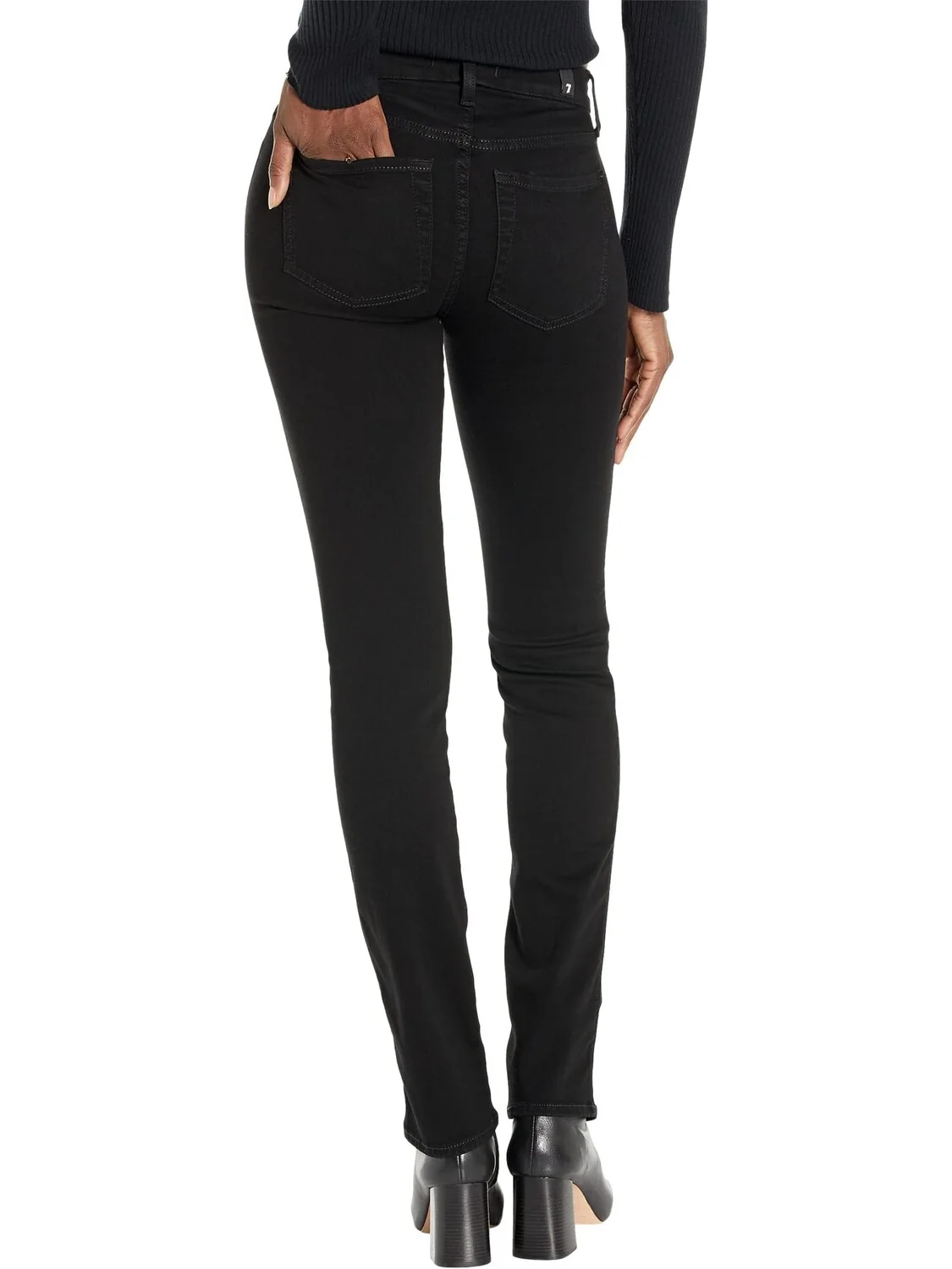 Джинсы B(air) Kimmie Straight in Rinse Black 7 For All Mankind — изображение 2 из 2, черный