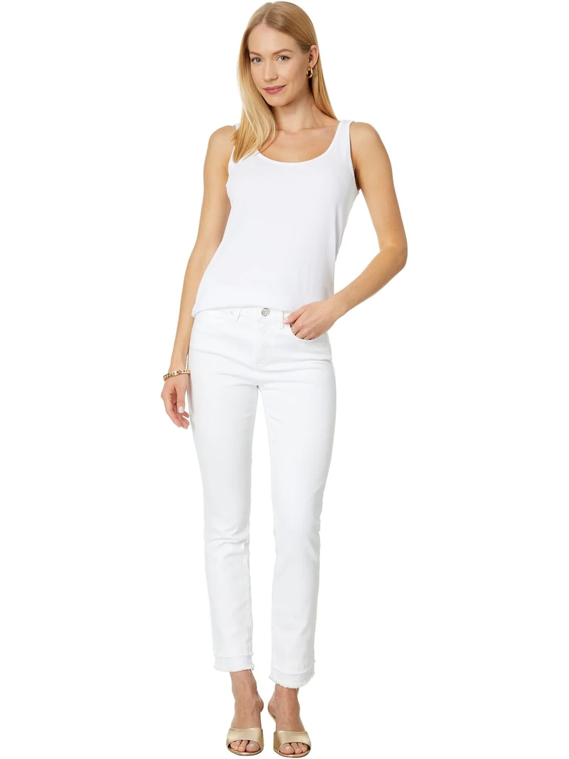 Джинсы South Ocean High-Rise Skinny Jeans in Resort White Lilly Pulitzer — изображение 4 из 4, белый