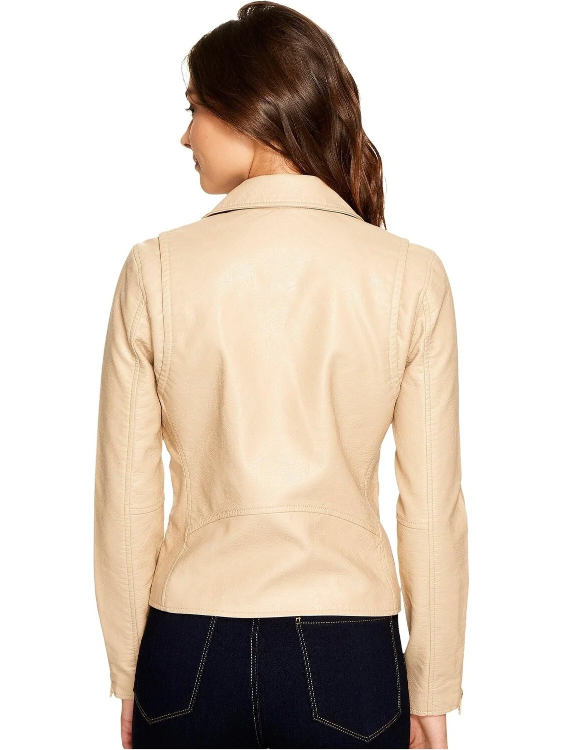 Куртка Faux Leather Moto Jacket Blank NYC — изображение 3 из 6, бежевый