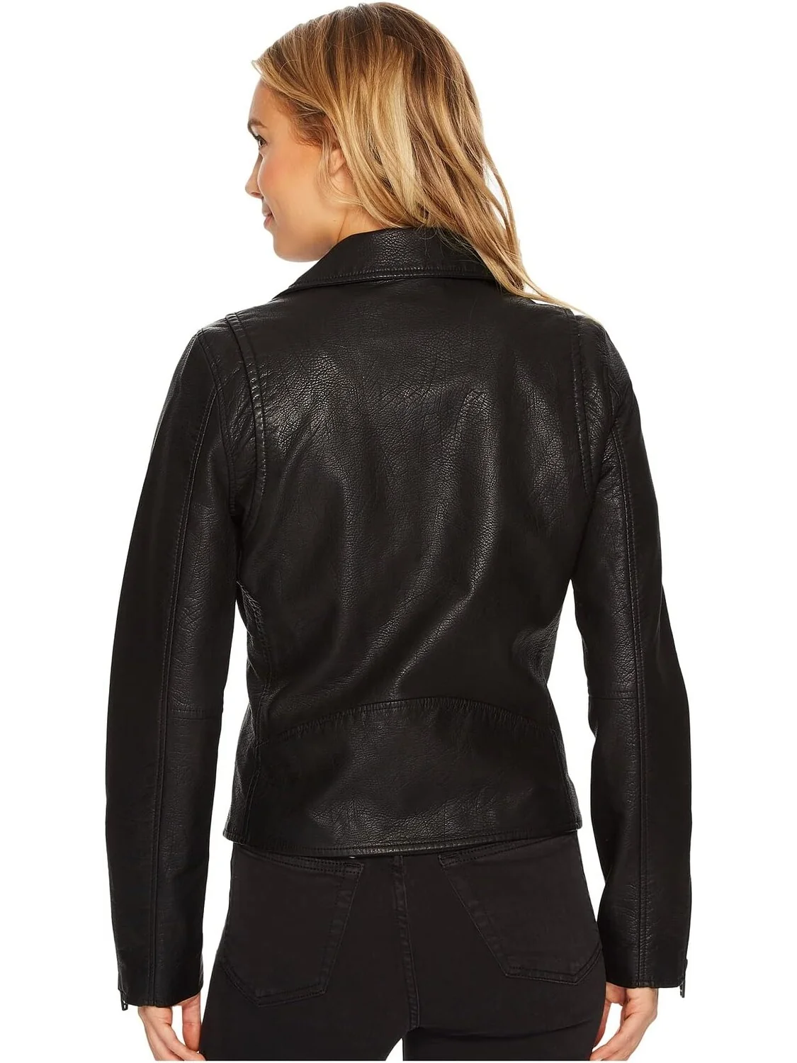 Куртка Faux Leather Moto Jacket Blank NYC — изображение 3 из 7, оникс