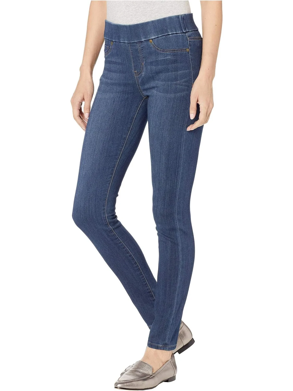 Джинсы Sienna Pull-On Leggings in Silky Soft Stretch Denim in San Andreas Dark Liverpool Los Angeles — изображение 2 из 4