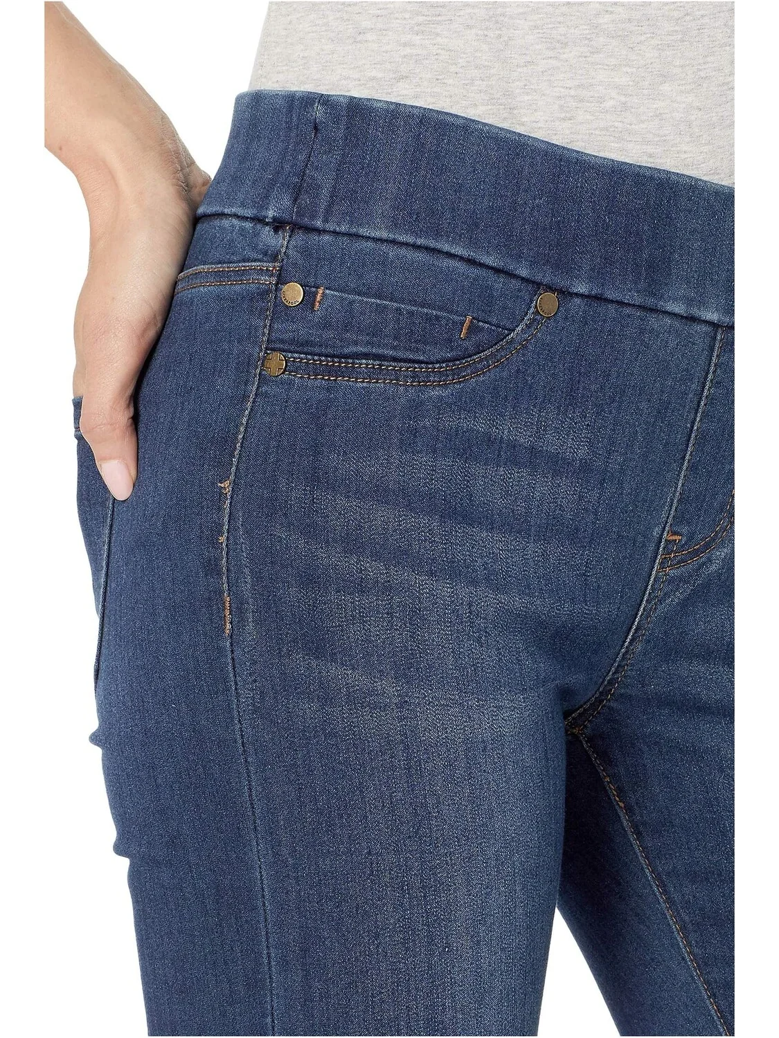 Джинсы Sienna Pull-On Leggings in Silky Soft Stretch Denim in San Andreas Dark Liverpool Los Angeles — изображение 4 из 4