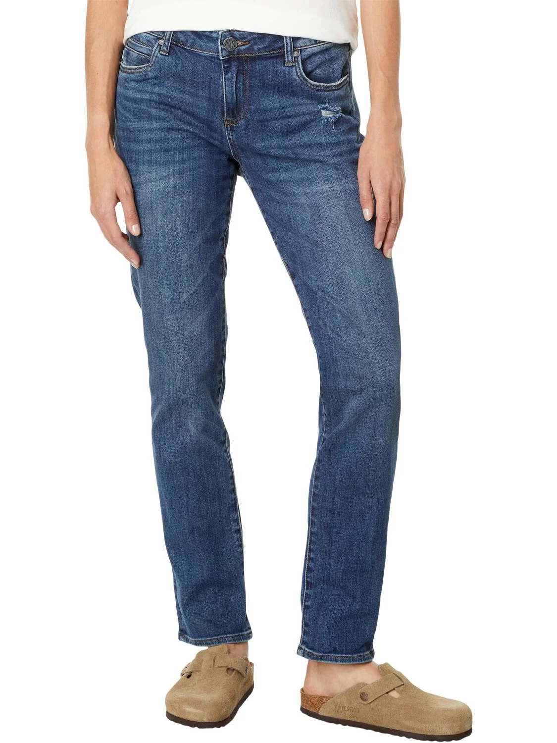Джинсы Catherine Boyfriend Jeans KUT from the Kloth, цвет Doubtless/Medium Base Wash — серый