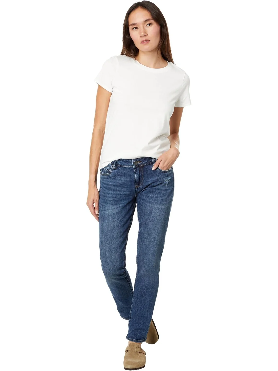 Джинсы Catherine Boyfriend Jeans KUT from the Kloth, цвет Doubtless/Medium Base Wash — изображение 4 из 4