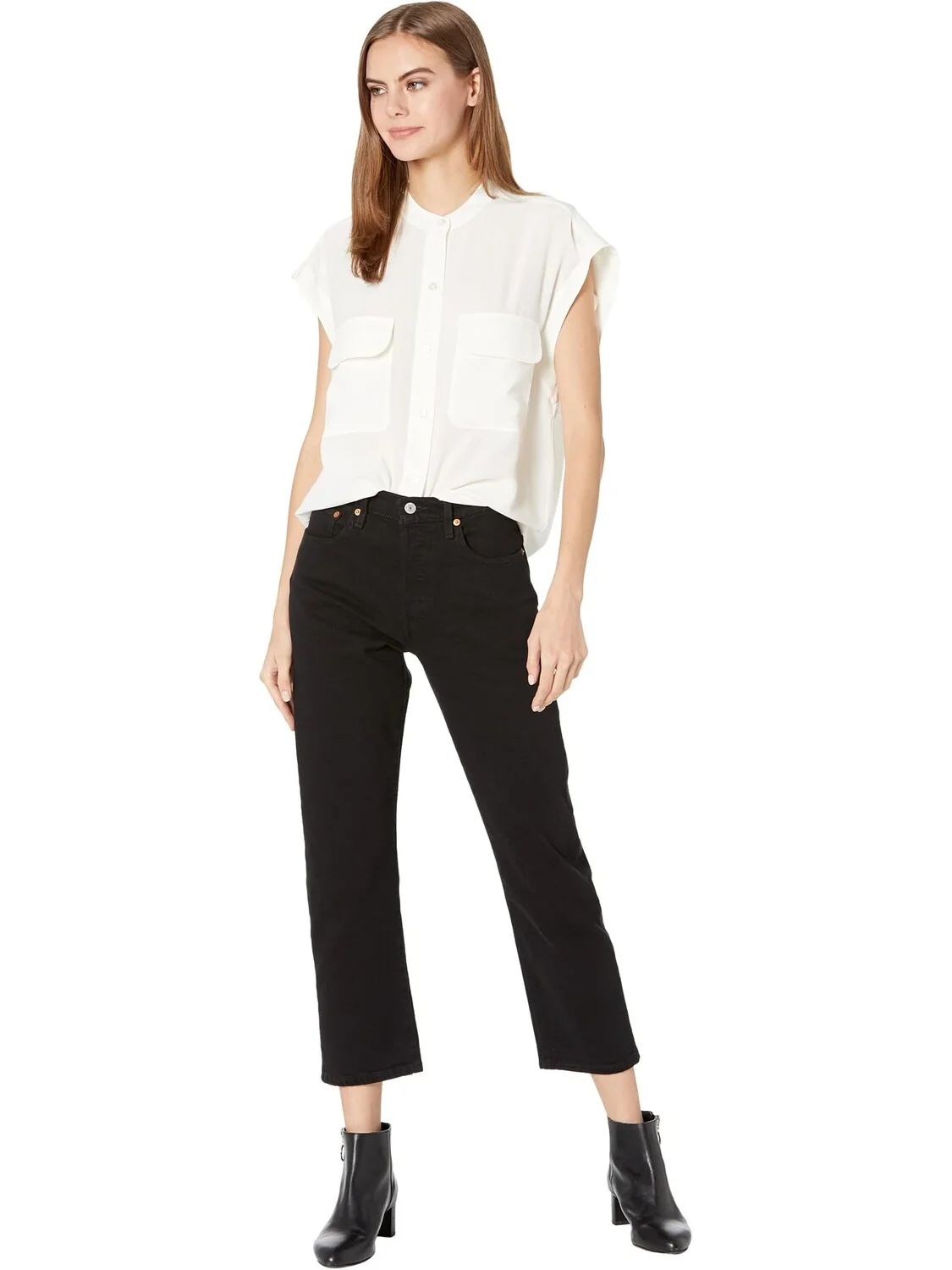 Джинсы Premium 501 Crop Levi's — изображение 4 из 4, черный