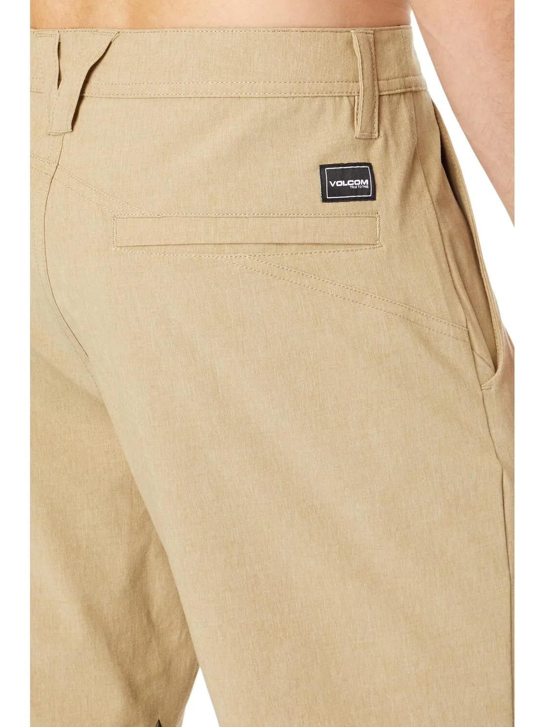 Гибридные шорты Frickin Cross Shred Static 20 дюймов Volcom — изображение 3 из 4, темный хаки